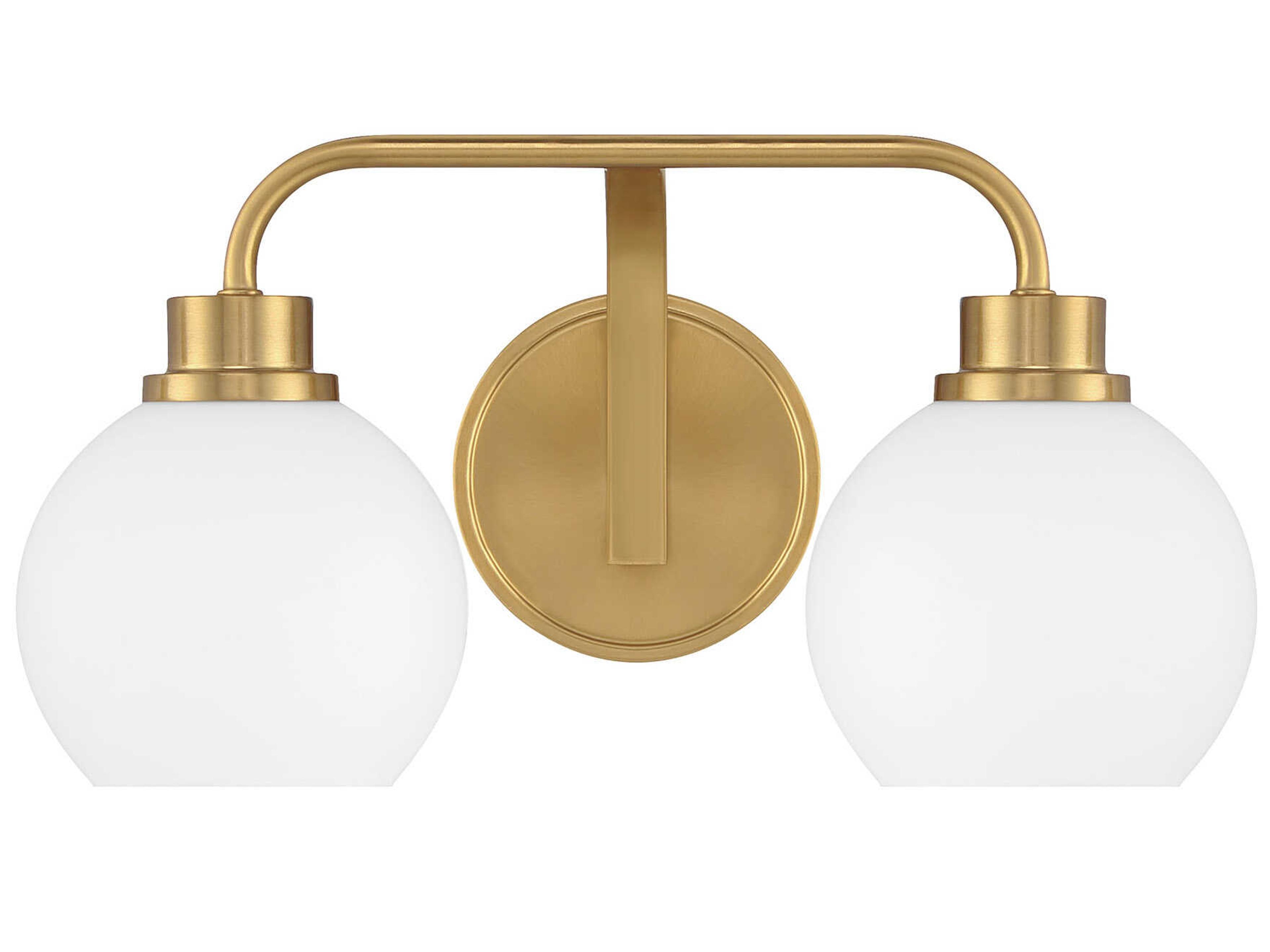 Savoy House Meridian 2-Light Natural Brass Vanity Light