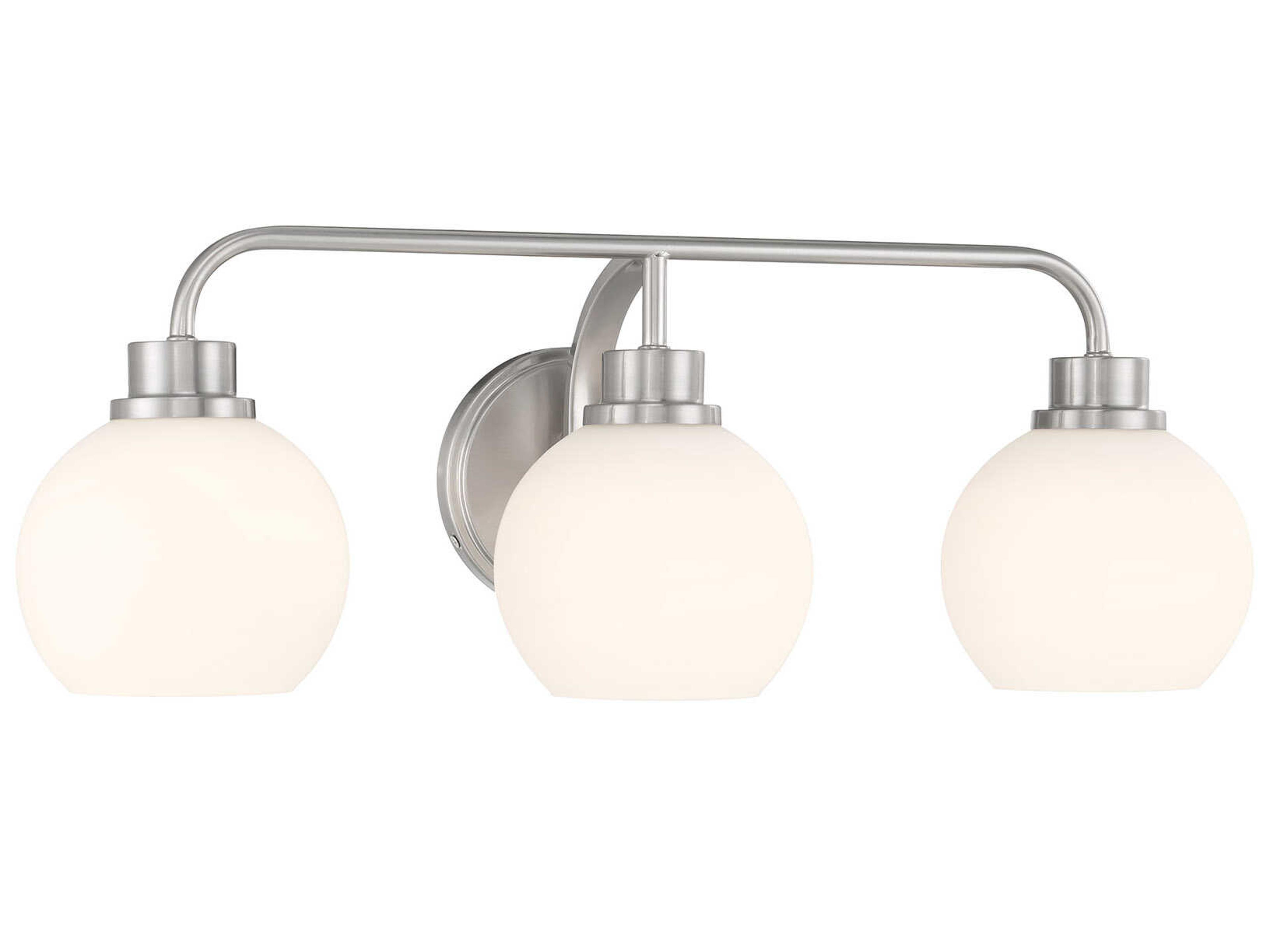 Savoy House Meridian 3-Light Brushed Nickel Vanity Light