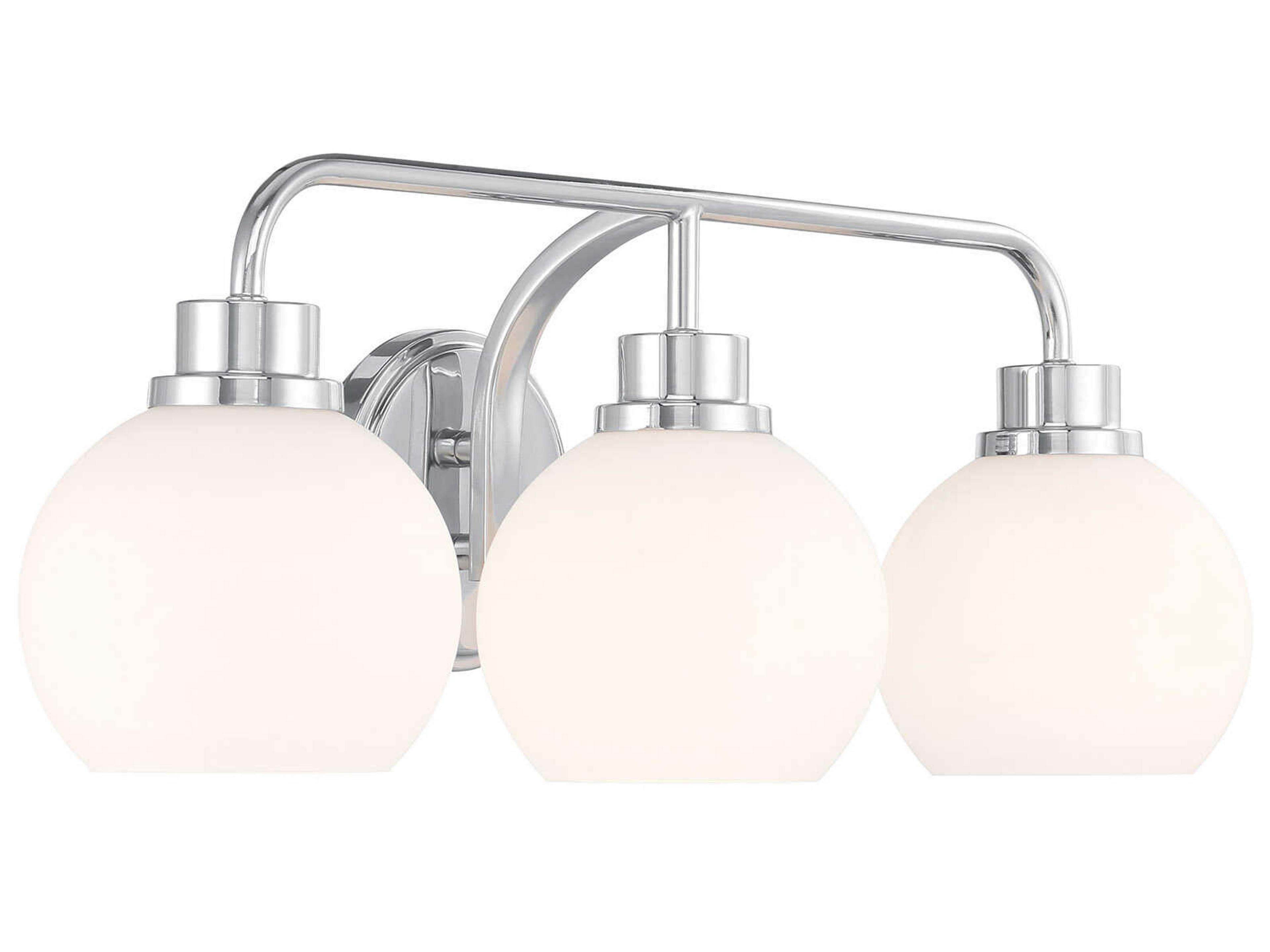 Savoy House Meridian 3-Light Chrome Vanity Light