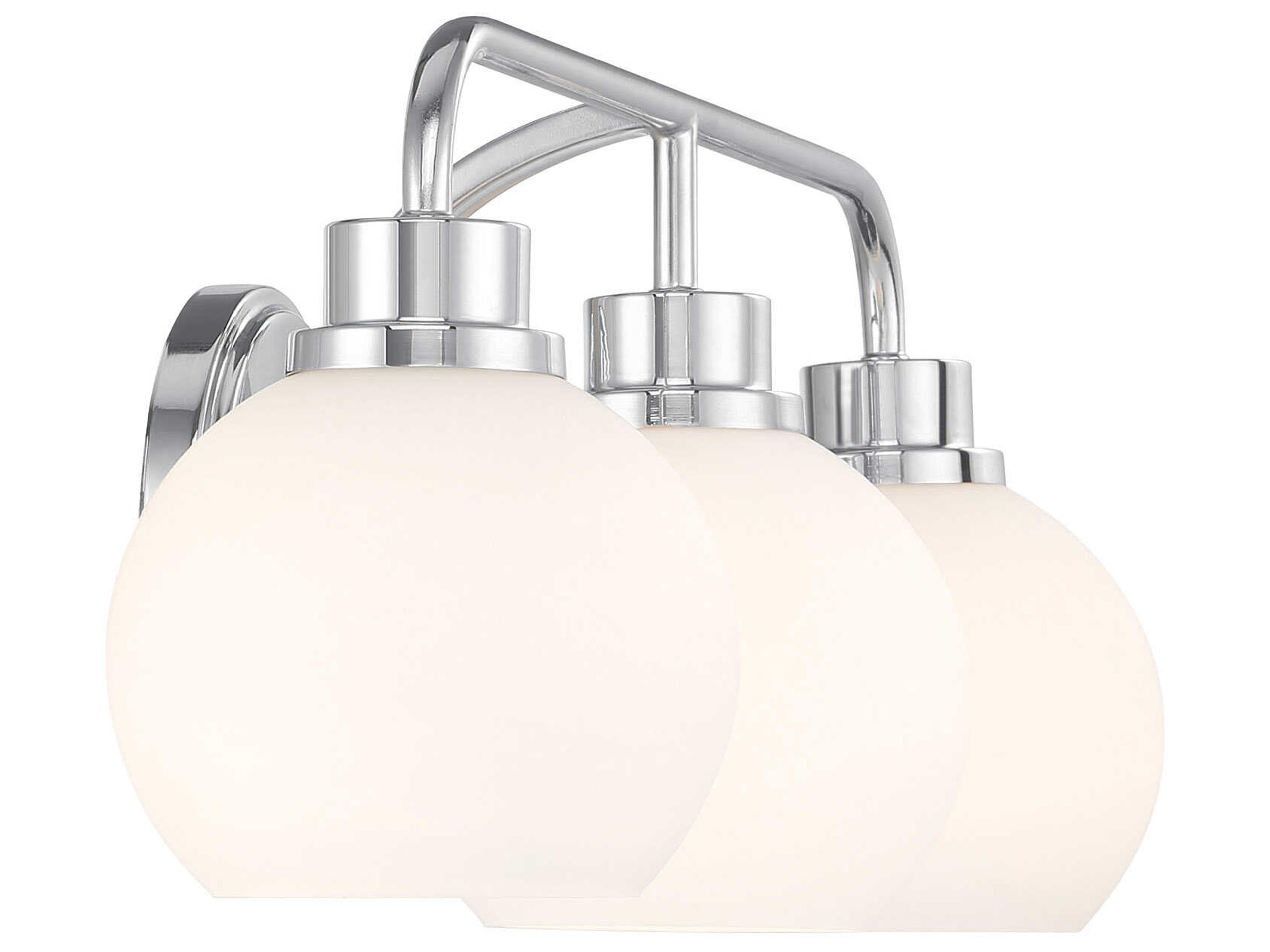 Savoy House Meridian 3-Light Chrome Vanity Light