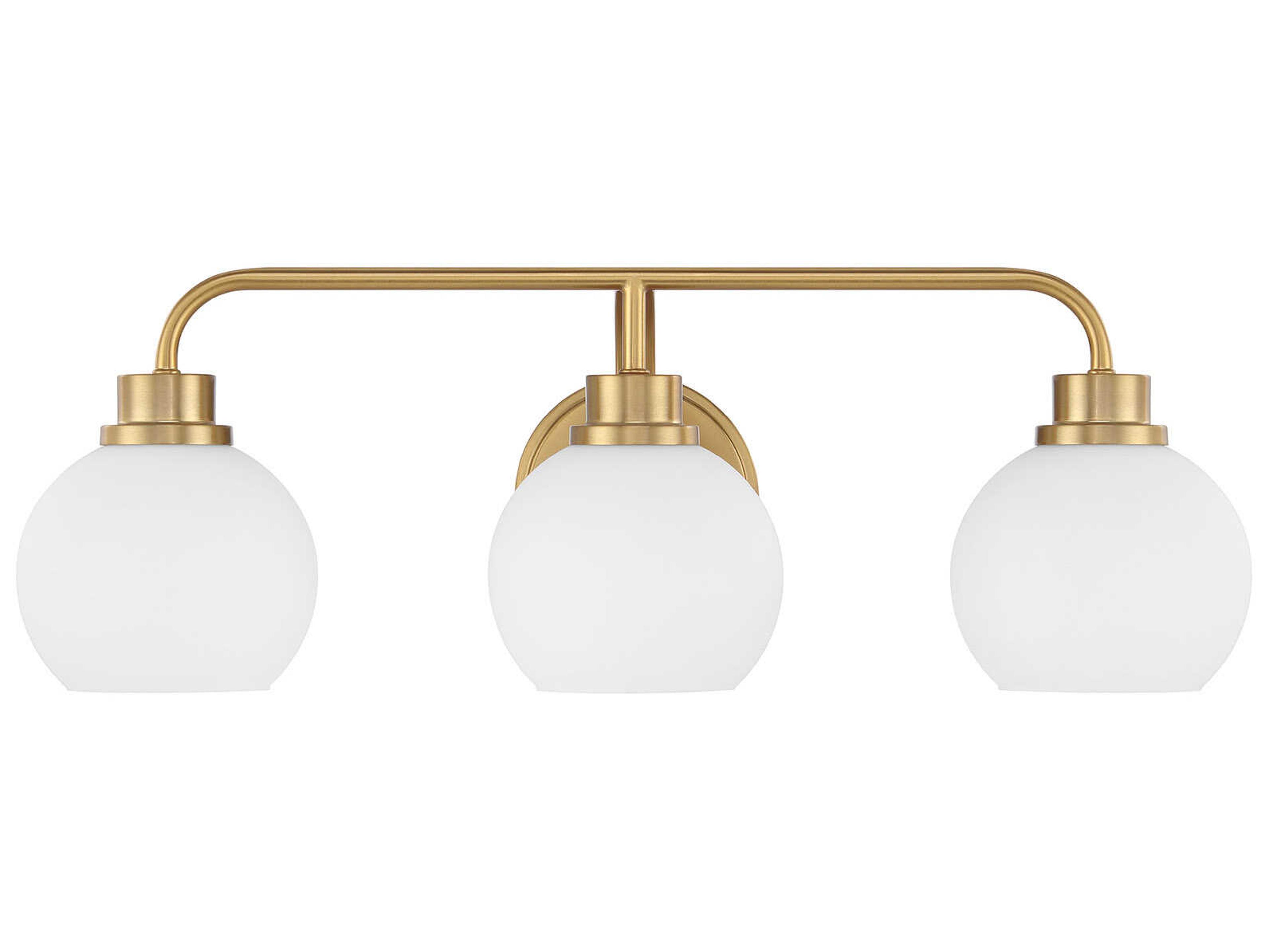Savoy House Meridian 3-Light Natural Brass Vanity Light