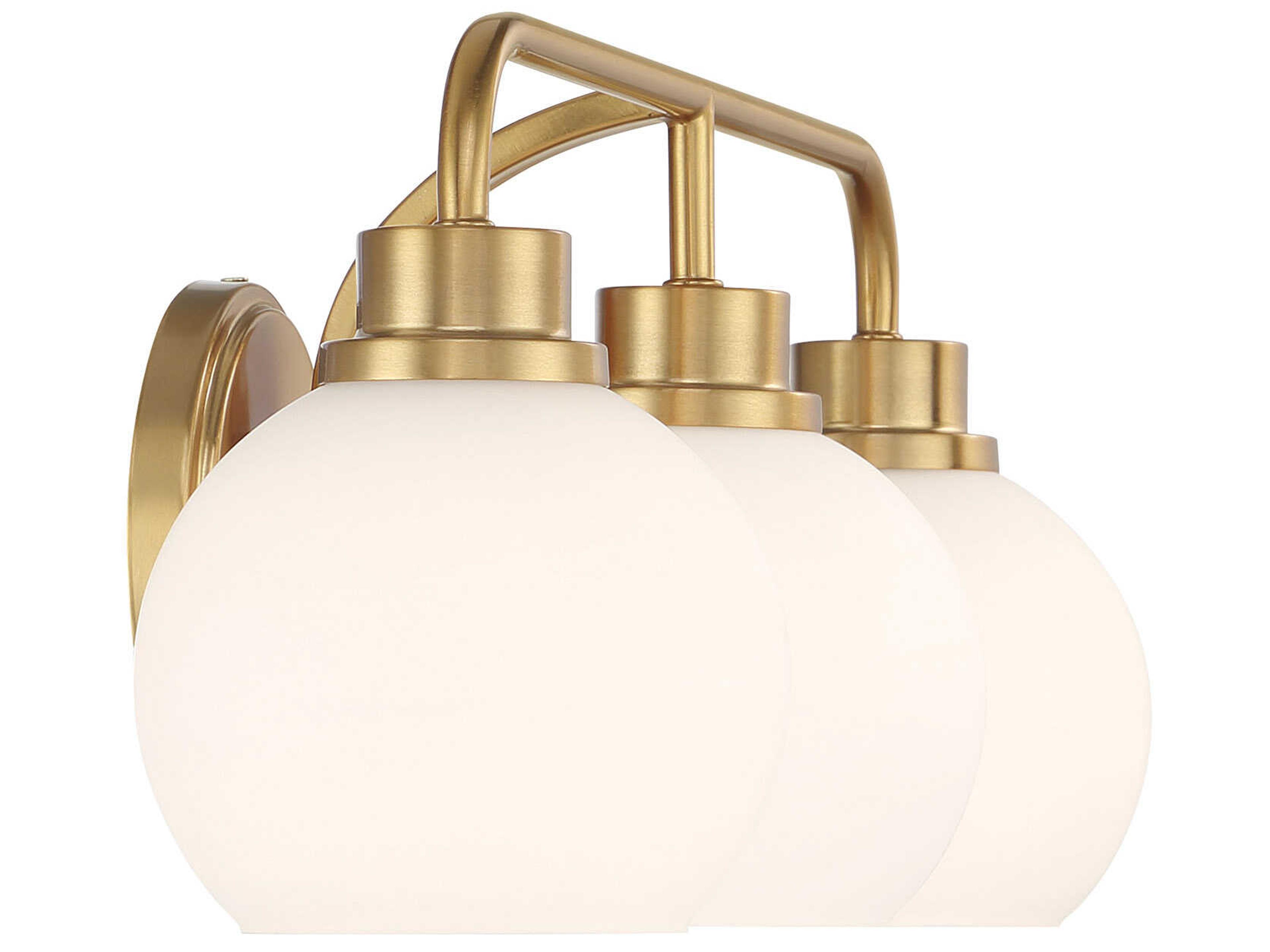 Savoy House Meridian 3-Light Natural Brass Vanity Light