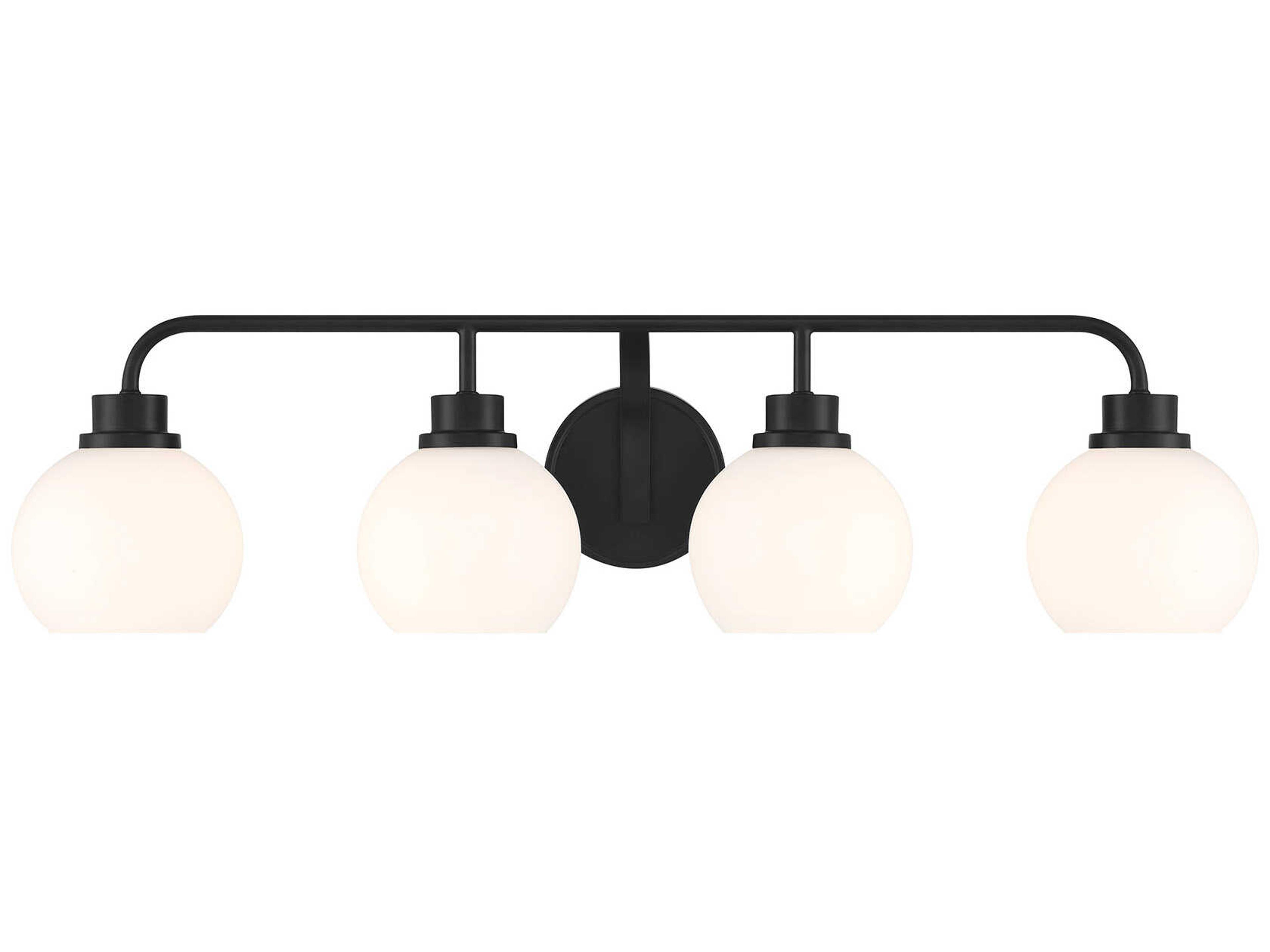 Meridian 4-Light Matte Black Vanity Light