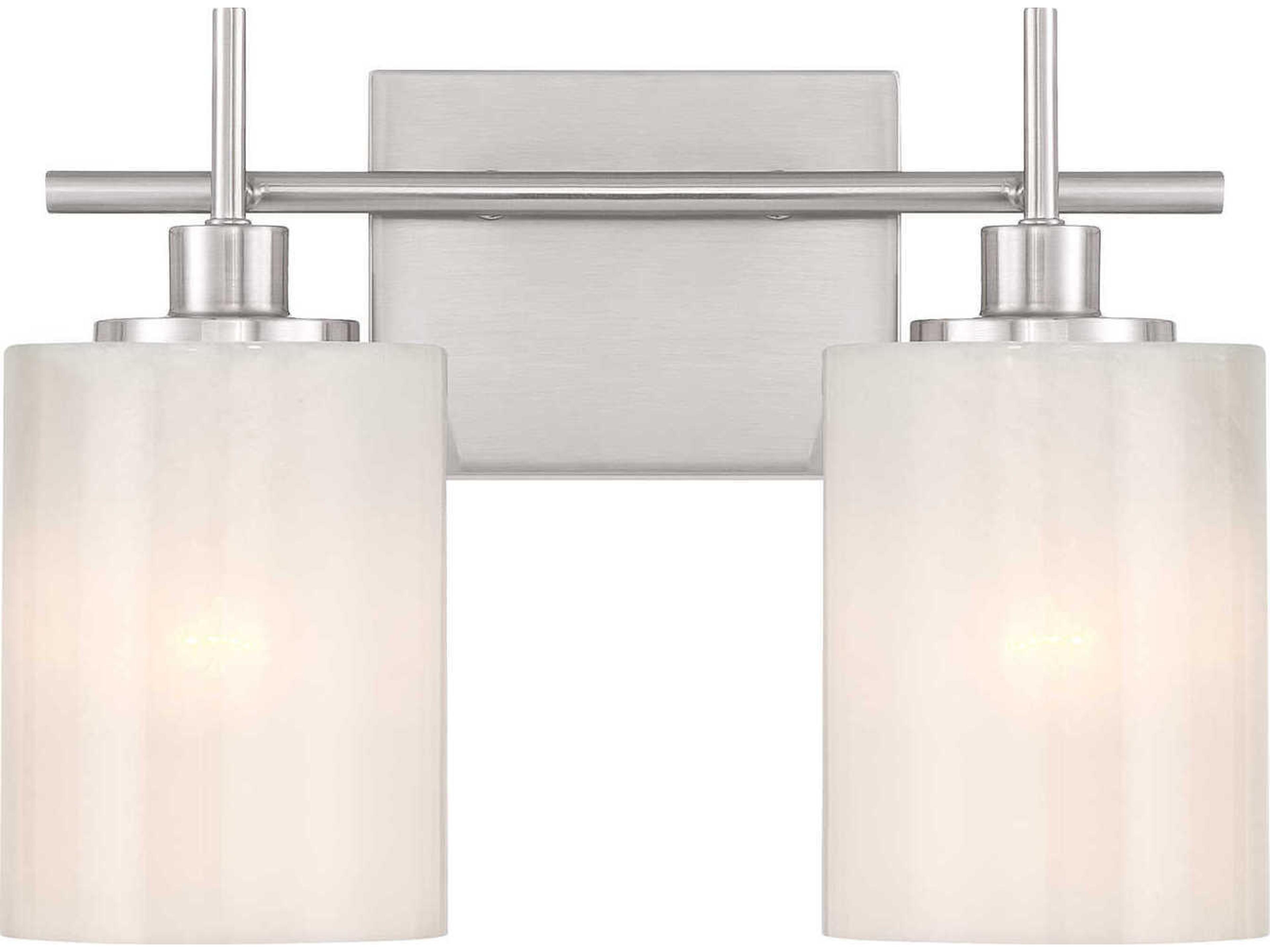Meridian 2-Light Brushed Nickel Vanity Light