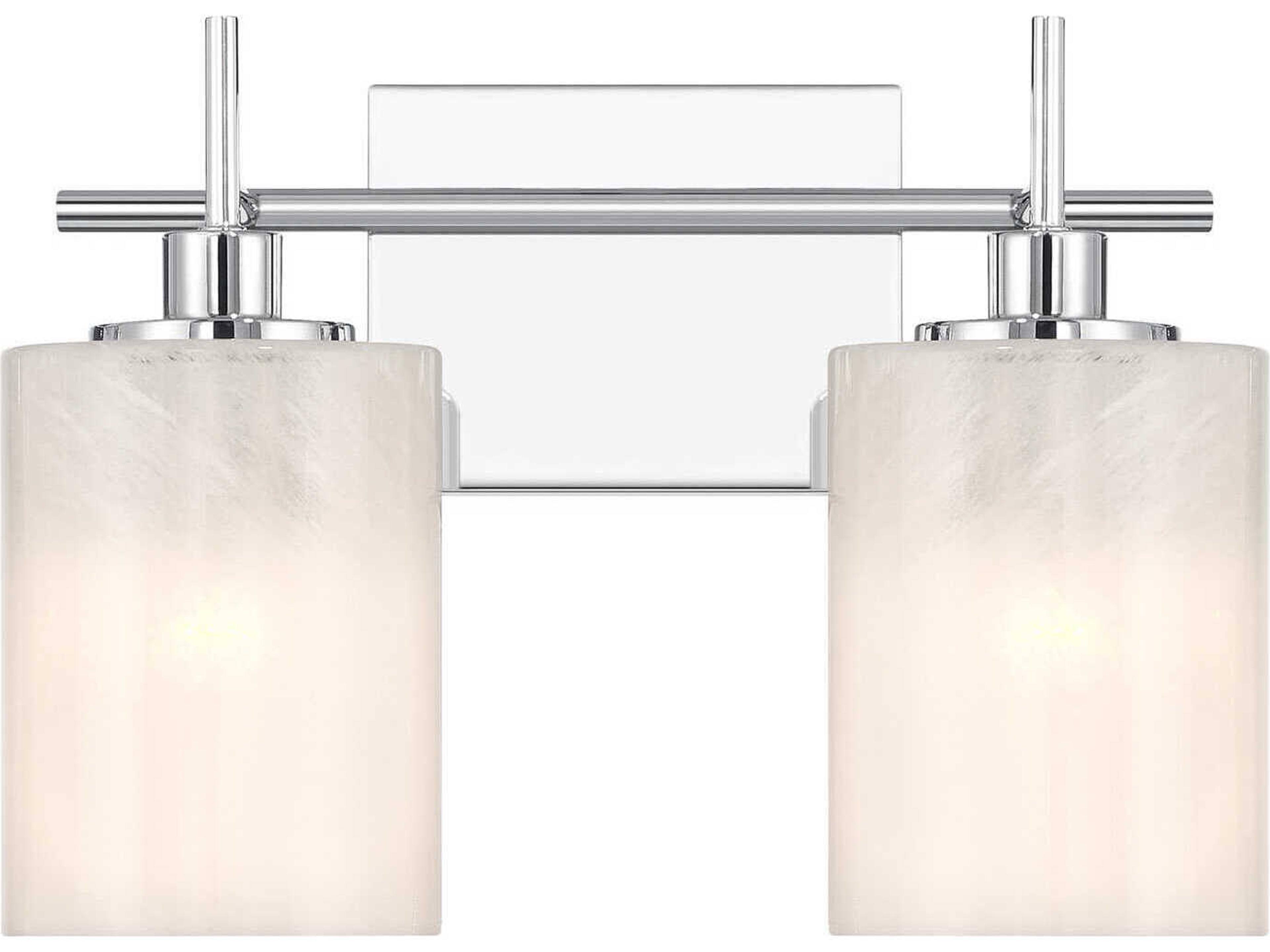 Meridian 2-Light Chrome Vanity Light