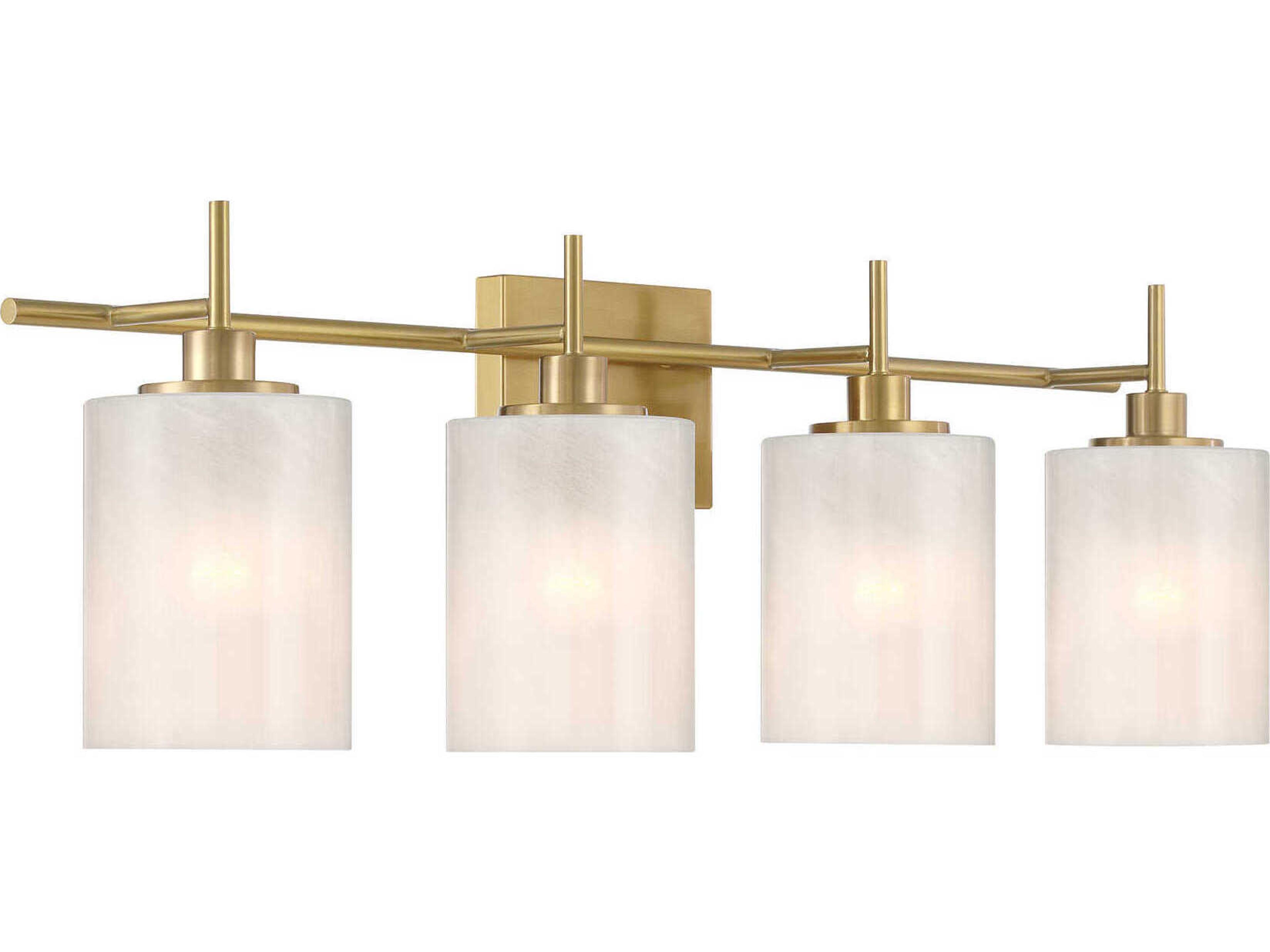 Savoy House Meridian 4-Light Natural Brass Vanity Light