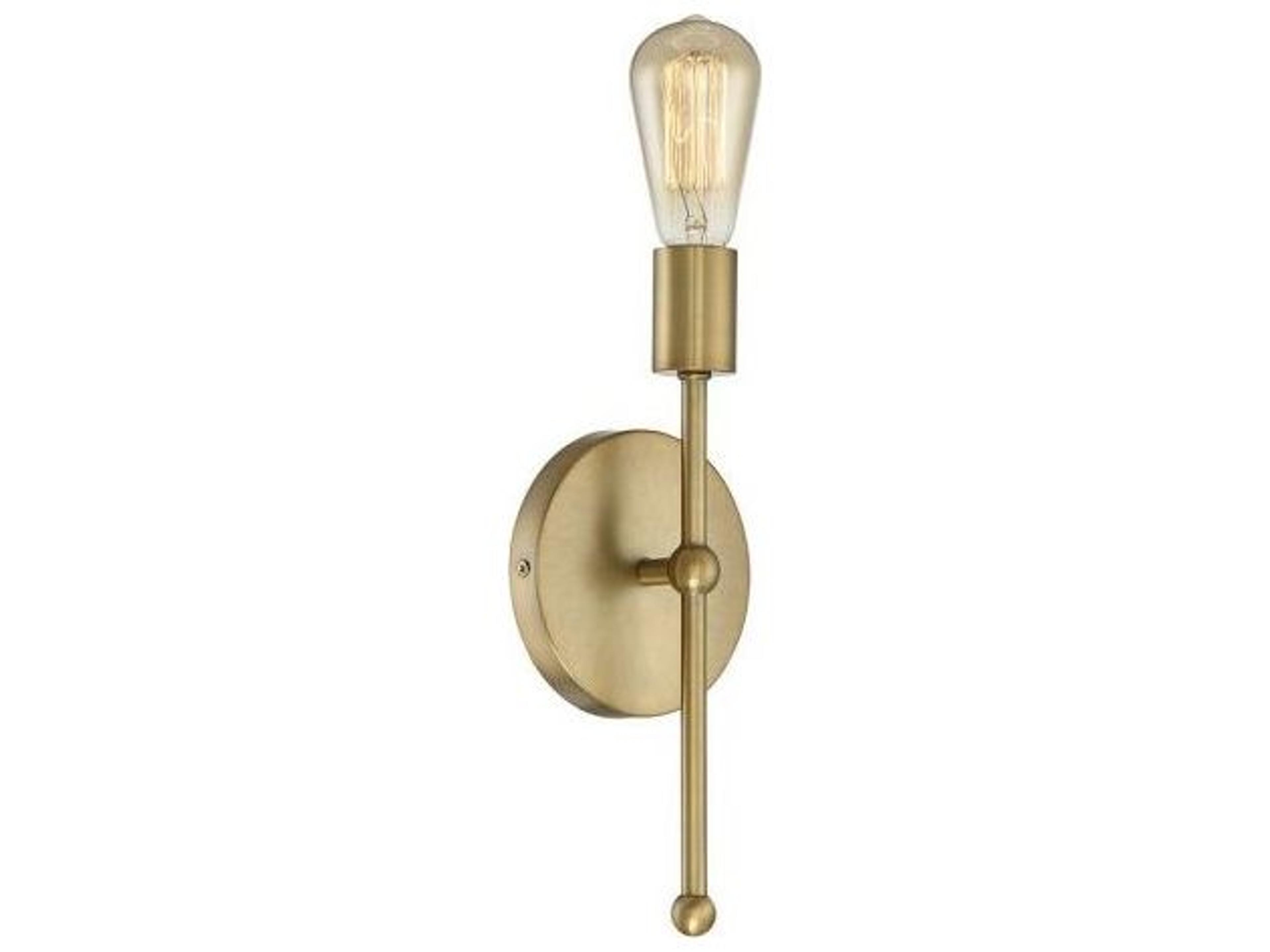 Savoy House Meridian 1-Light Natural Brass Wall Sconce