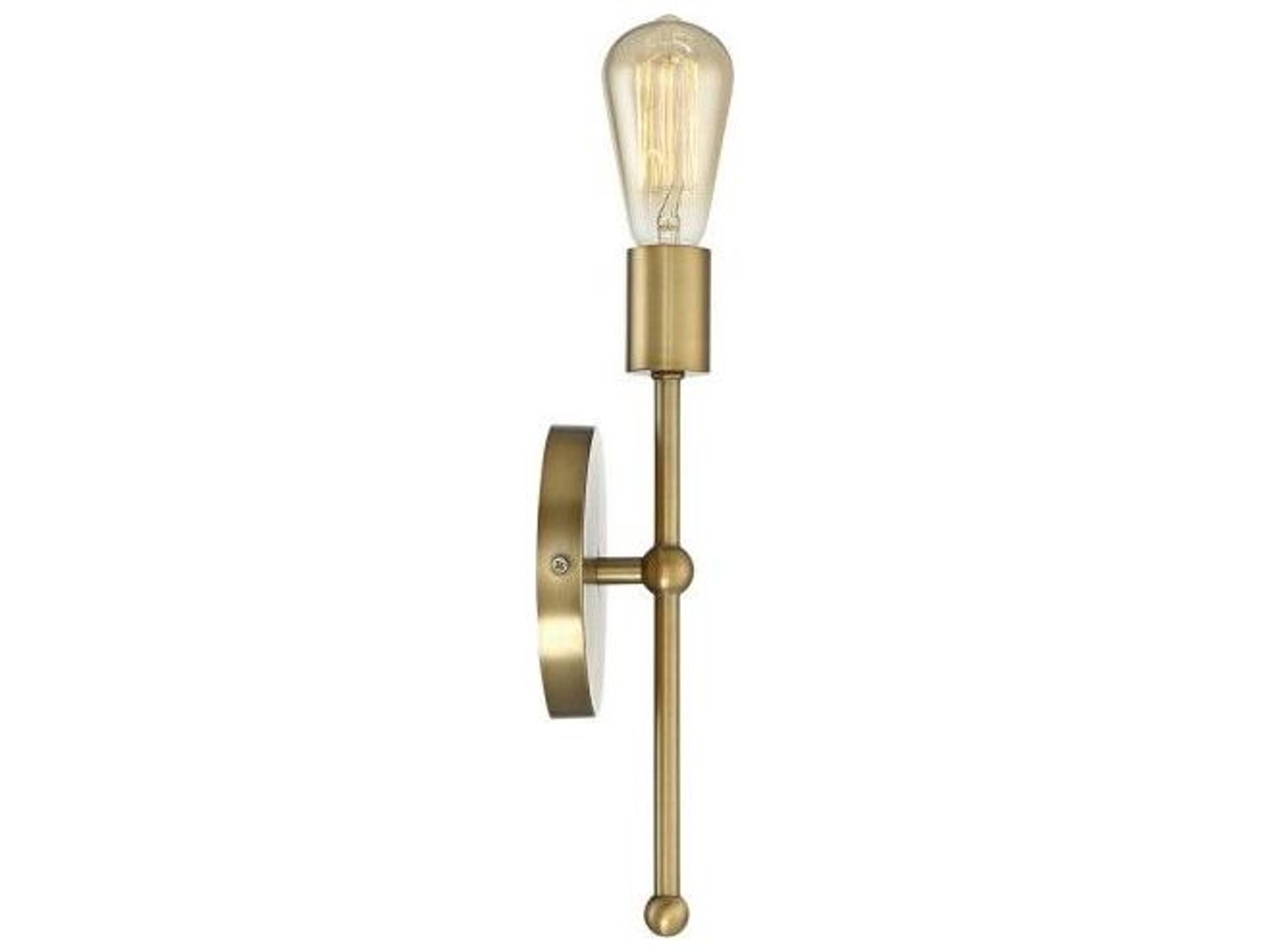 Savoy House Meridian 1-Light Natural Brass Wall Sconce