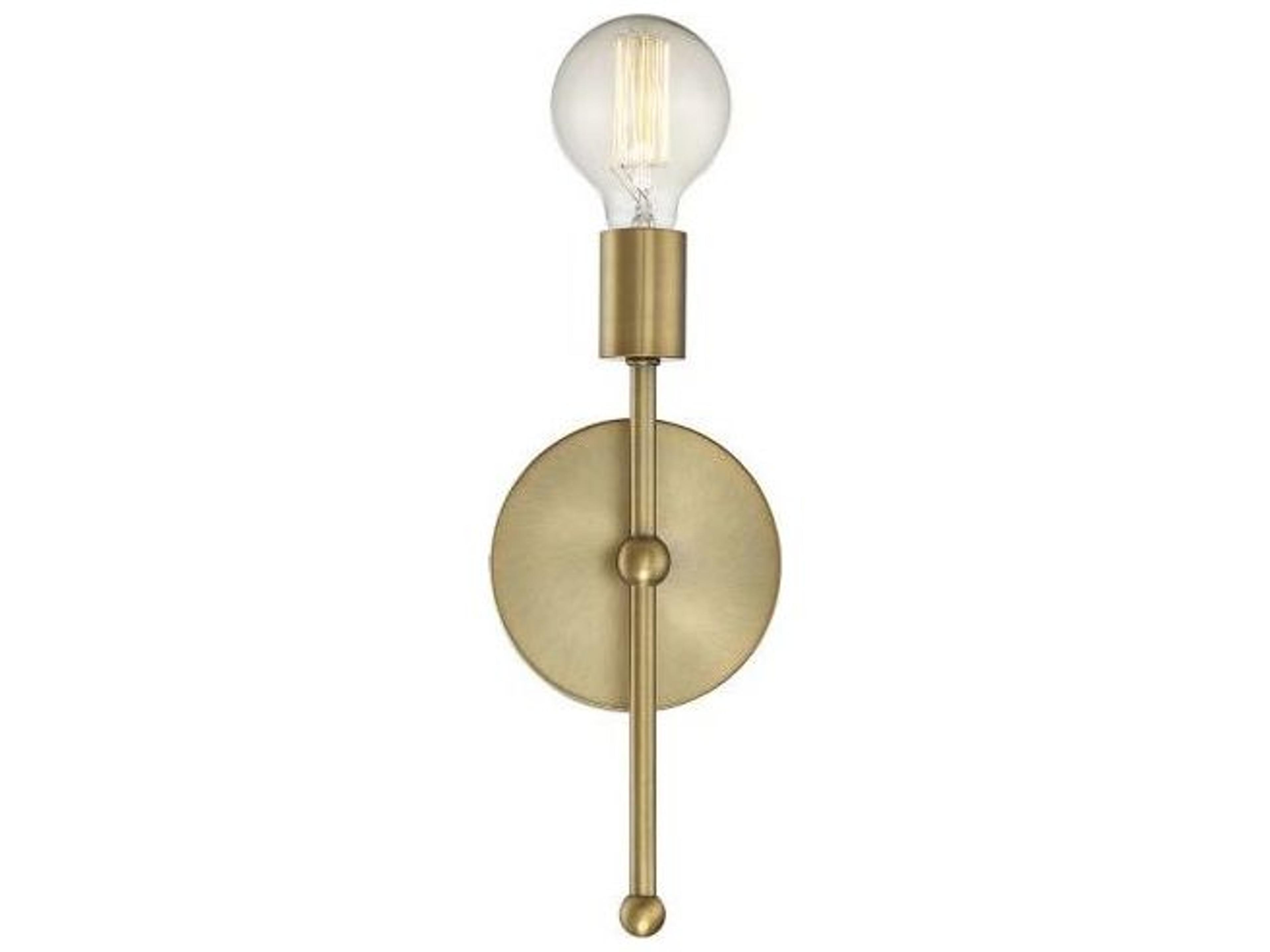 Savoy House Meridian 1-Light Natural Brass Wall Sconce