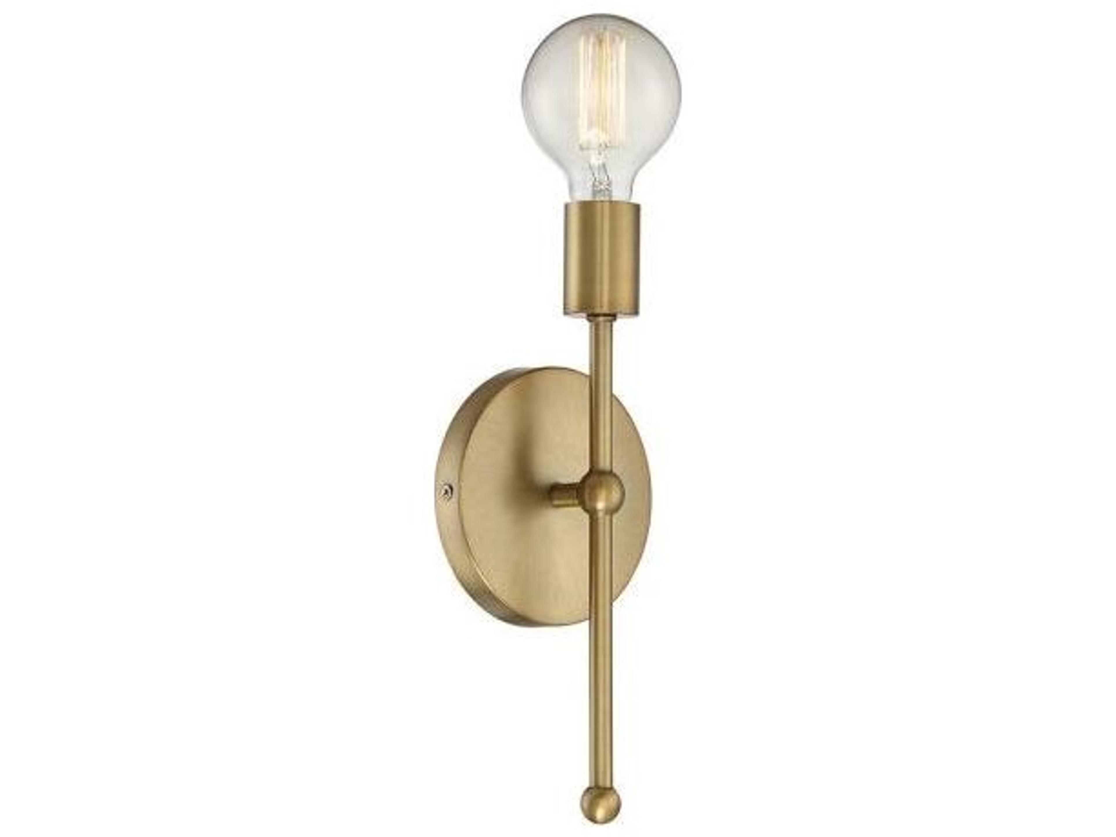 Savoy House Meridian 1-Light Natural Brass Wall Sconce