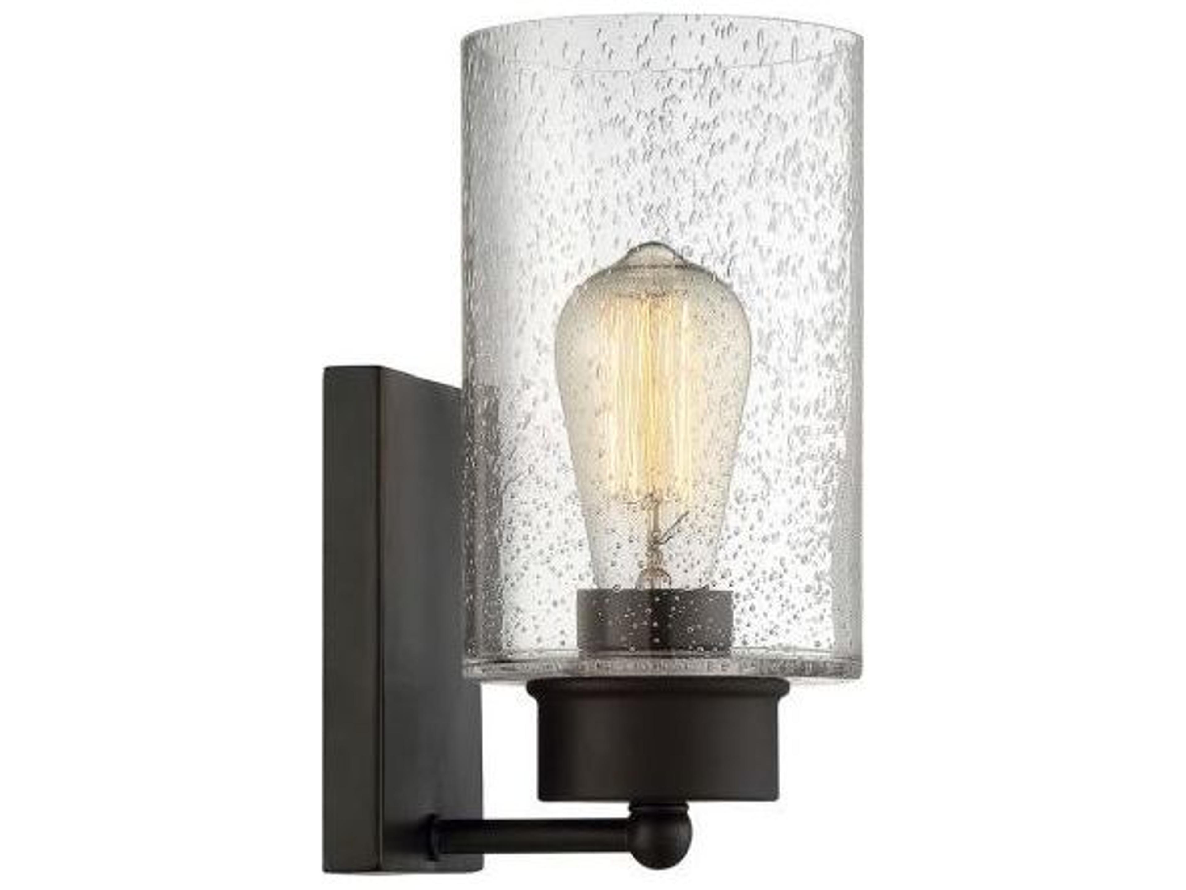 Savoy House Meridian 1-Light Oil Rubbed Bronze Glass Wall Sconce