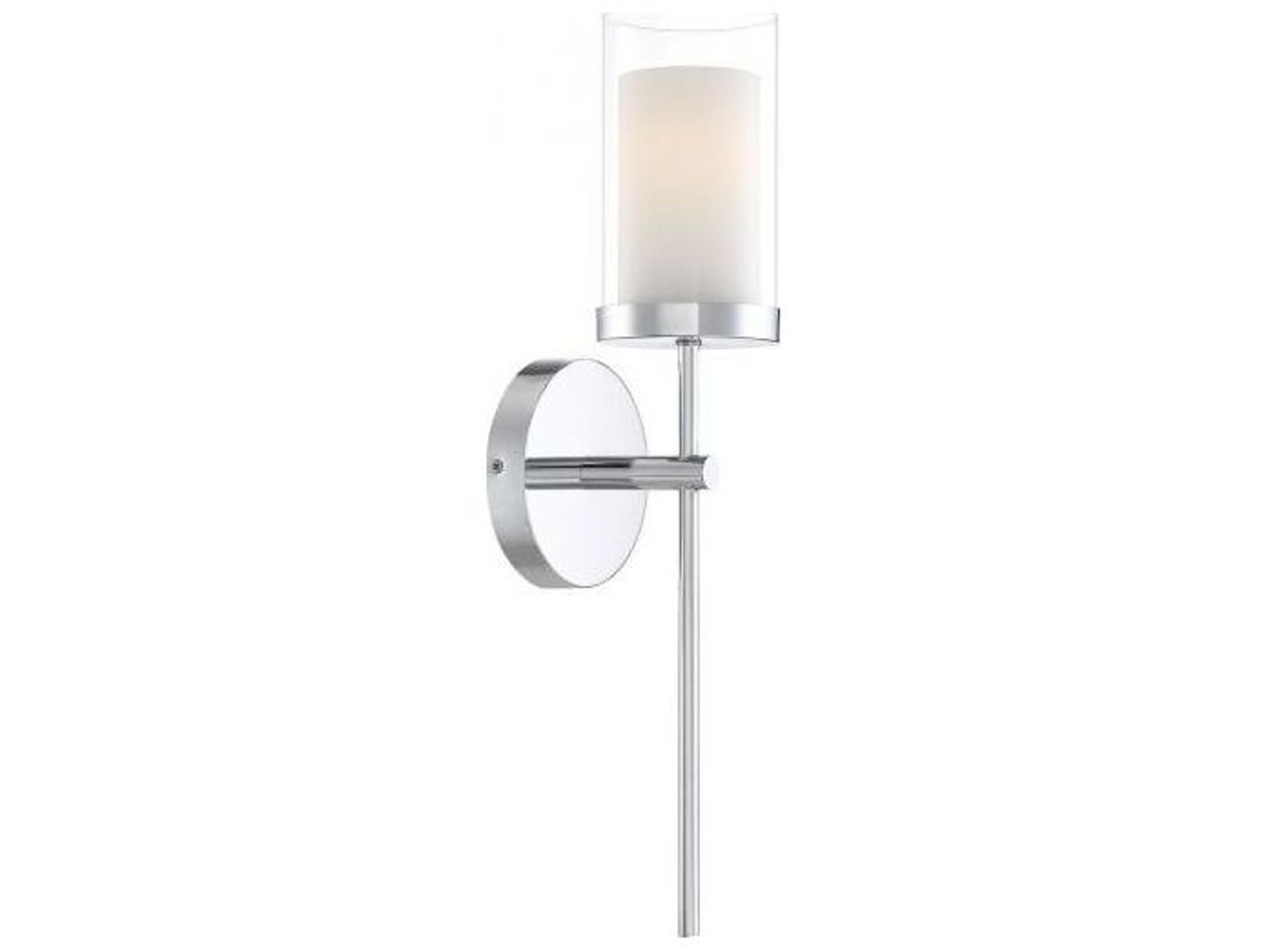 Savoy House Meridian 1-Light Chrome Glass Wall Sconce