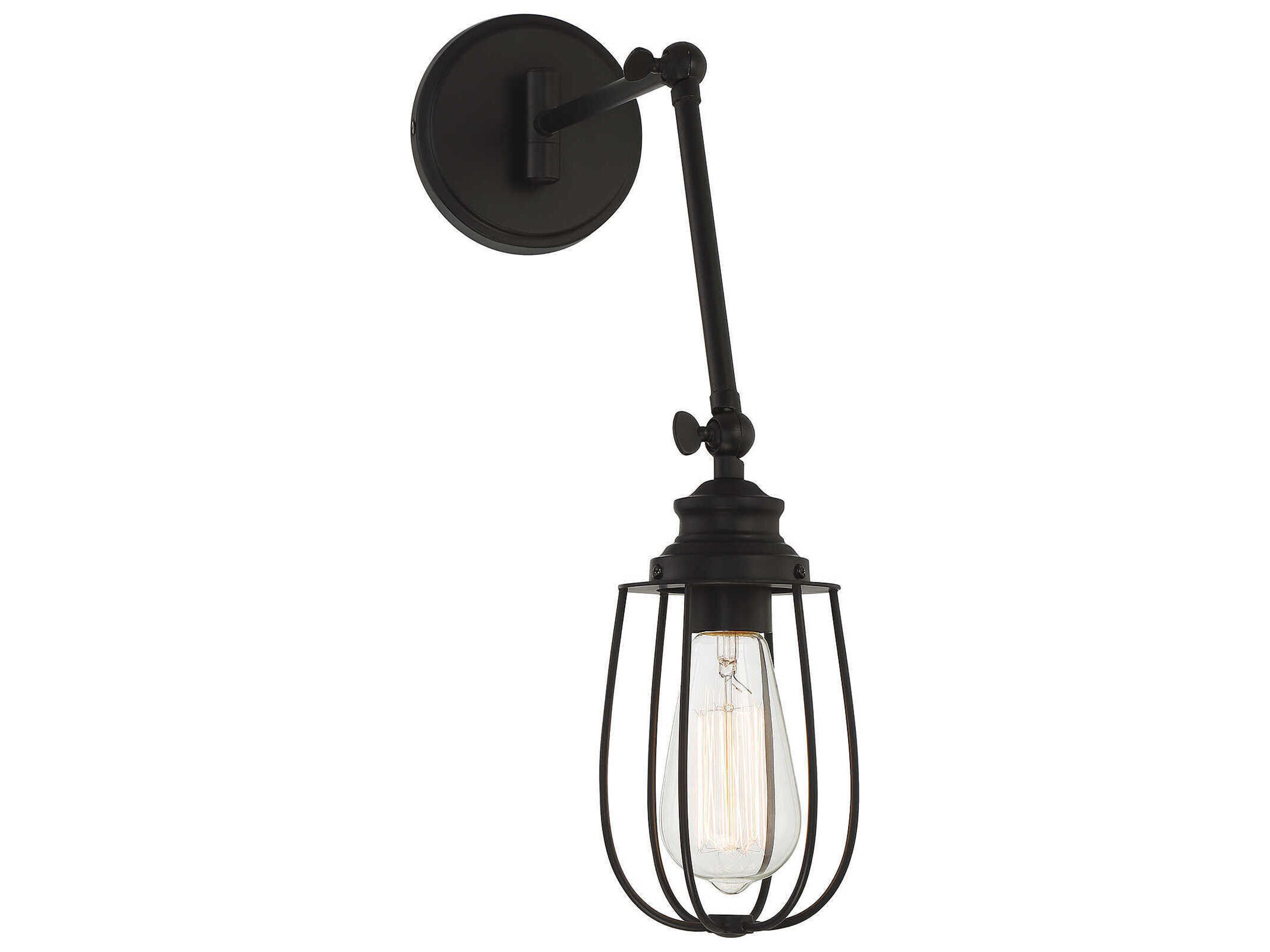 Savoy House Meridian 1-Light Matte Black Wall Sconce