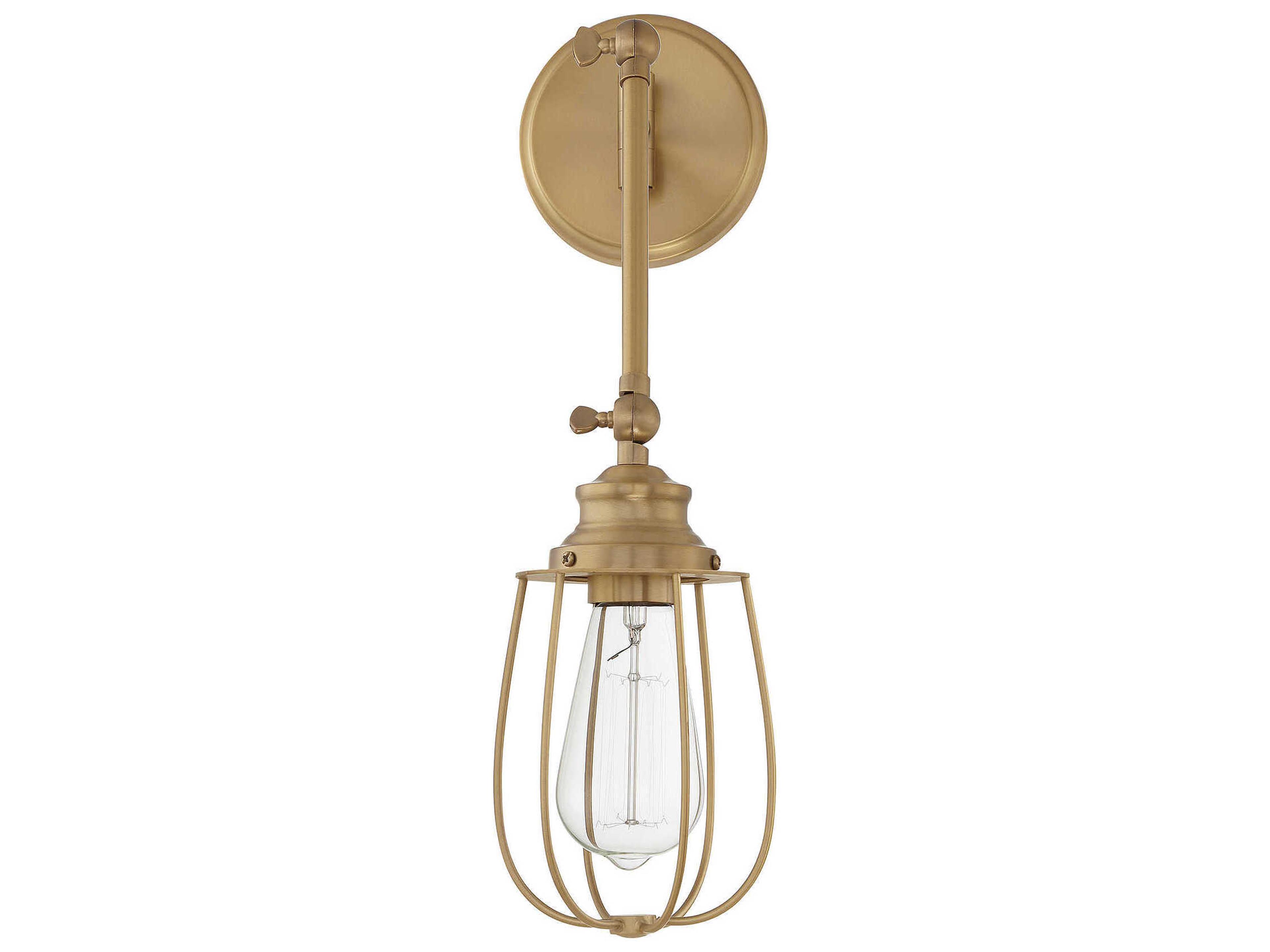 Savoy House Meridian 1-Light Natural Brass Wall Sconce