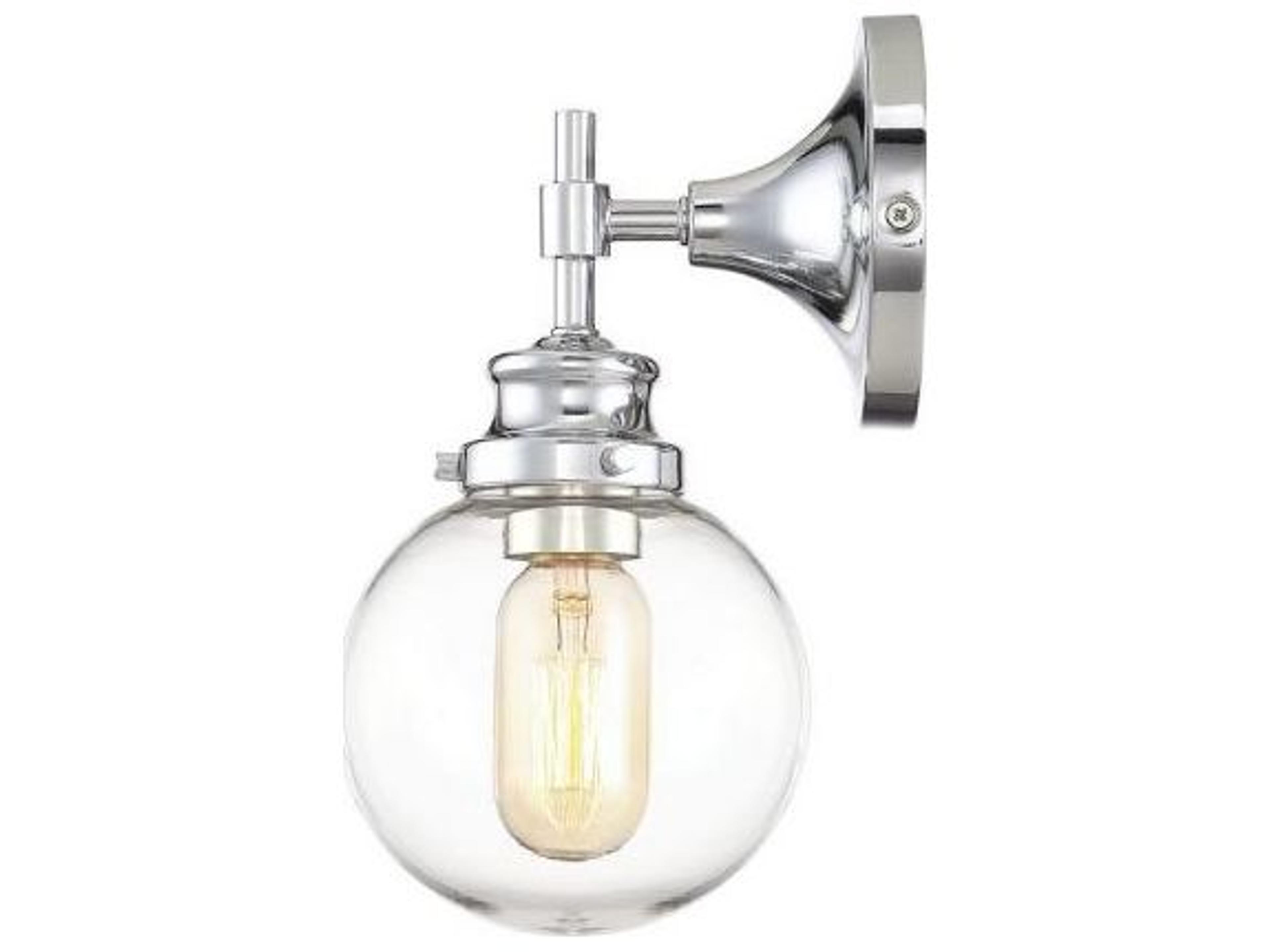 Savoy House Meridian 1-Light Chrome Glass Wall Sconce