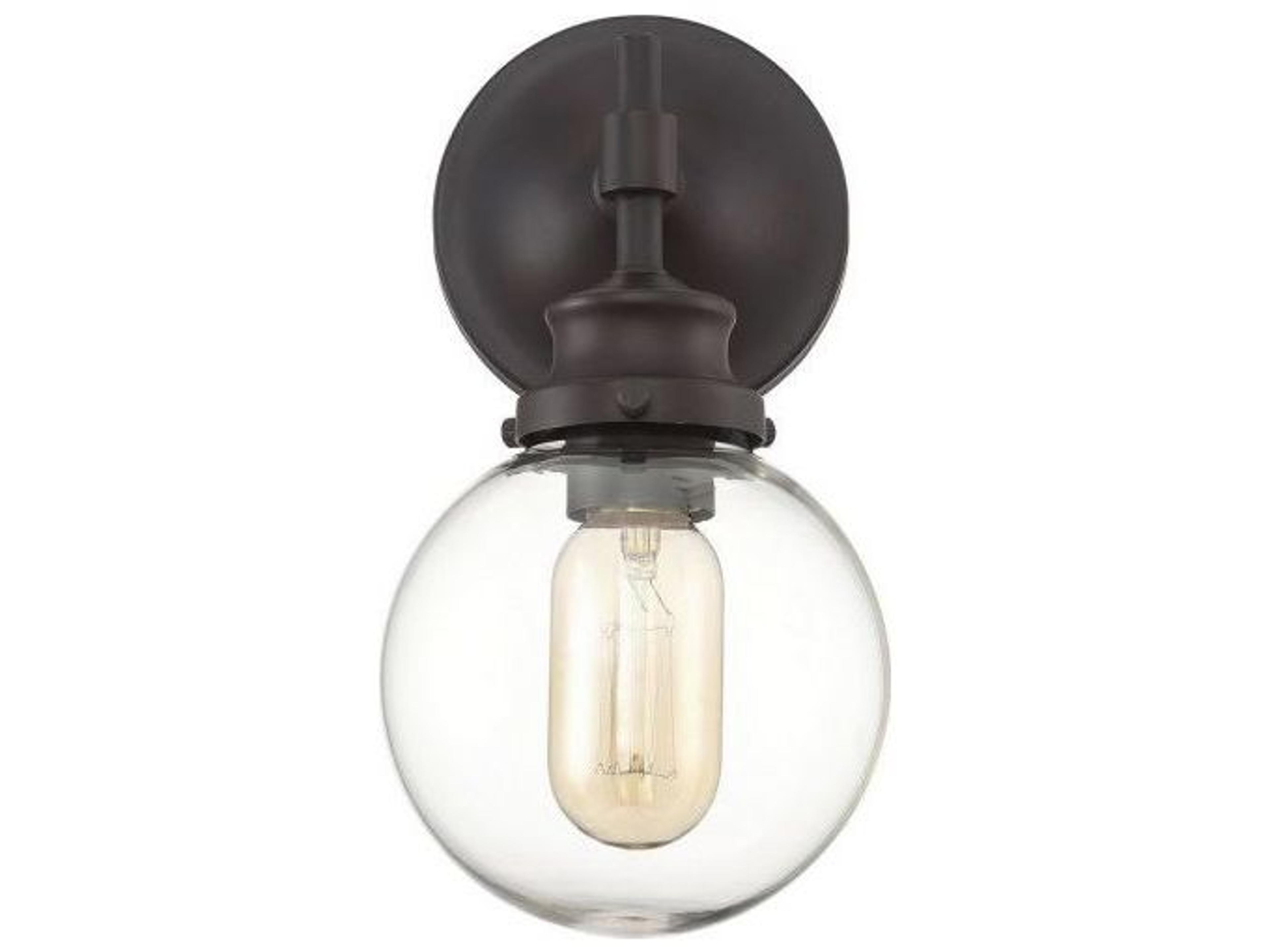 Savoy House Meridian 1-Light Oil Rubbed Bronze Glass Wall Sconce