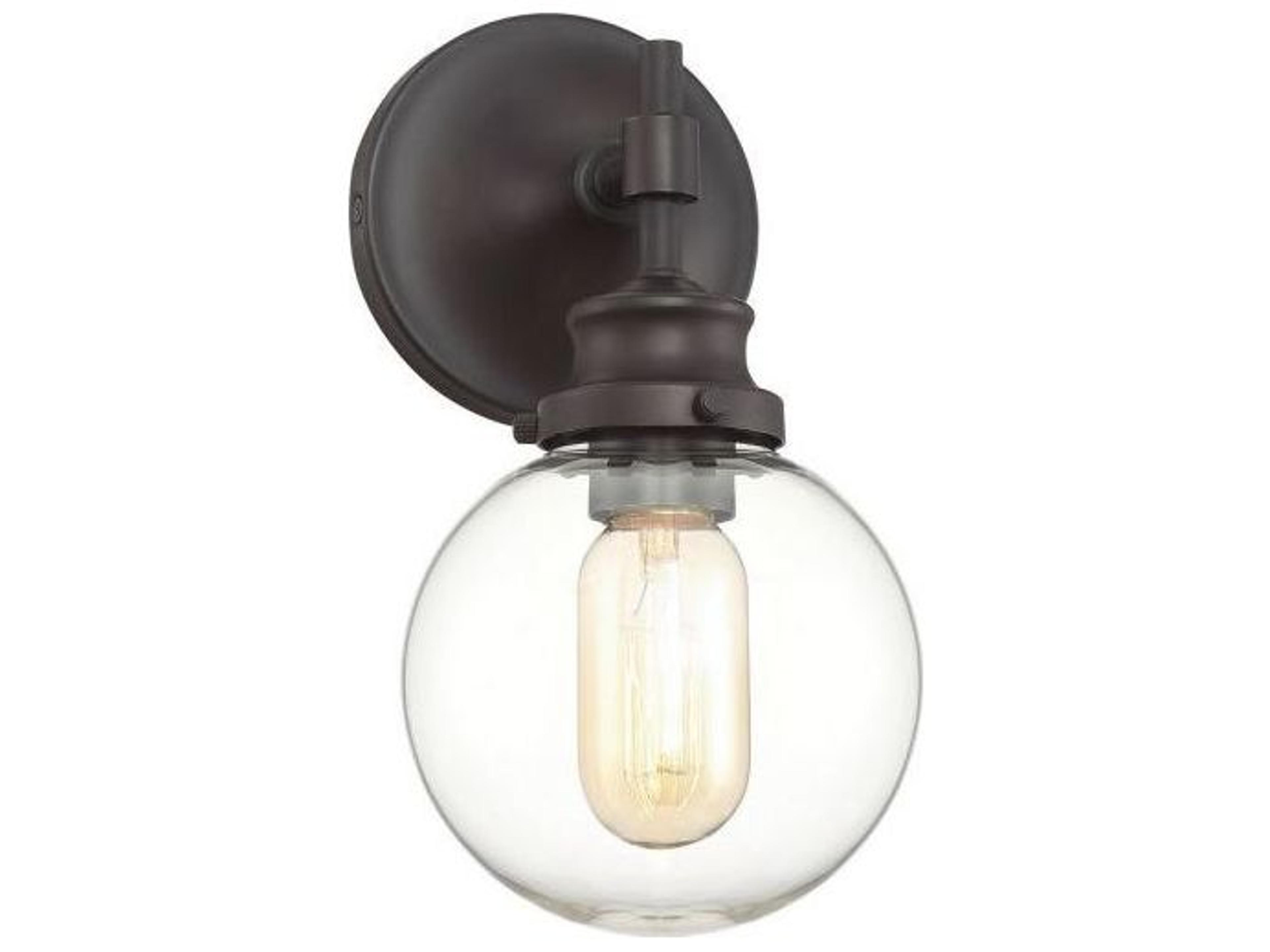 Savoy House Meridian 1-Light Oil Rubbed Bronze Glass Wall Sconce