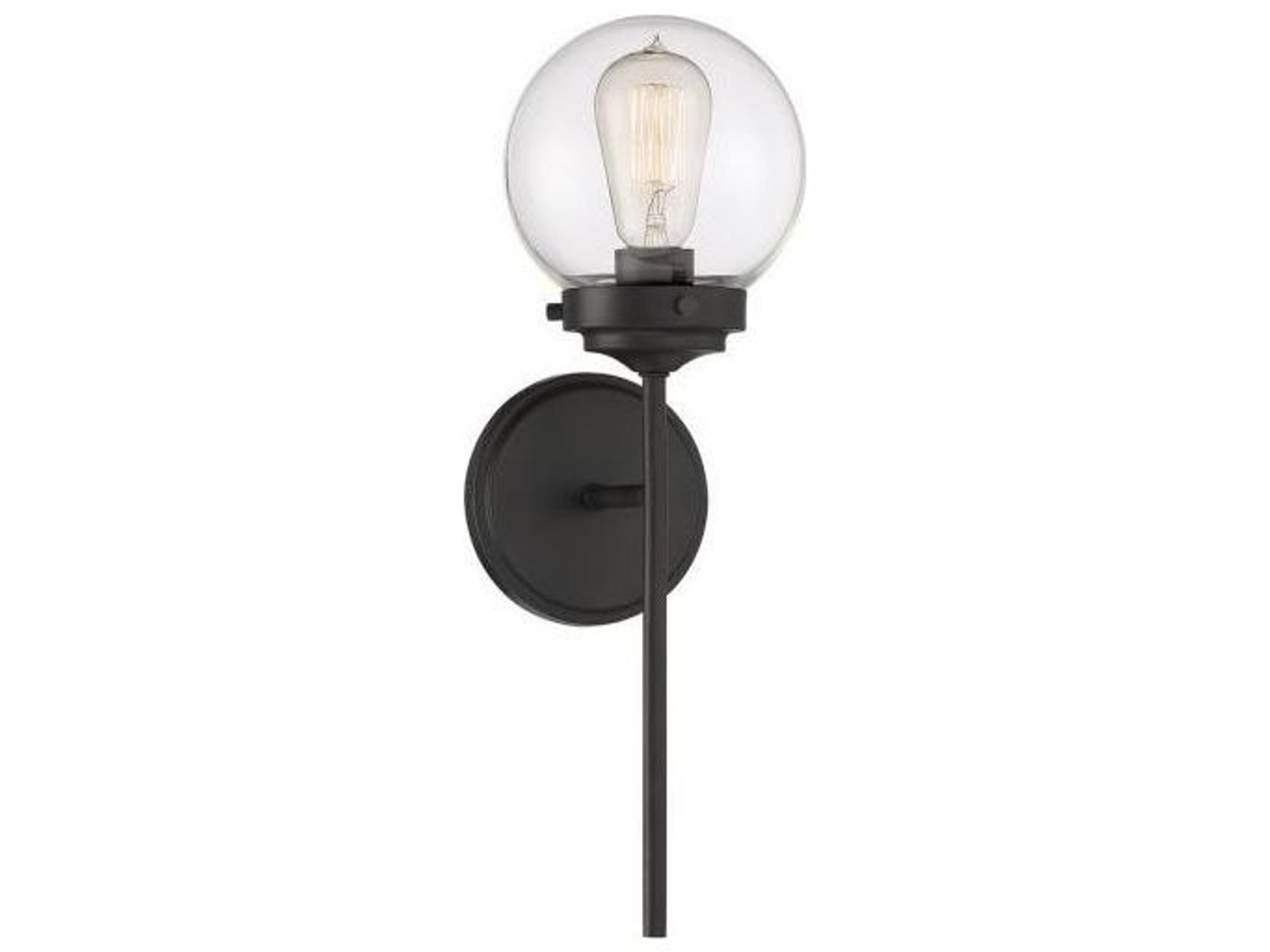 Savoy House Meridian 1-Light Oil Rubbed Bronze Glass Wall Sconce