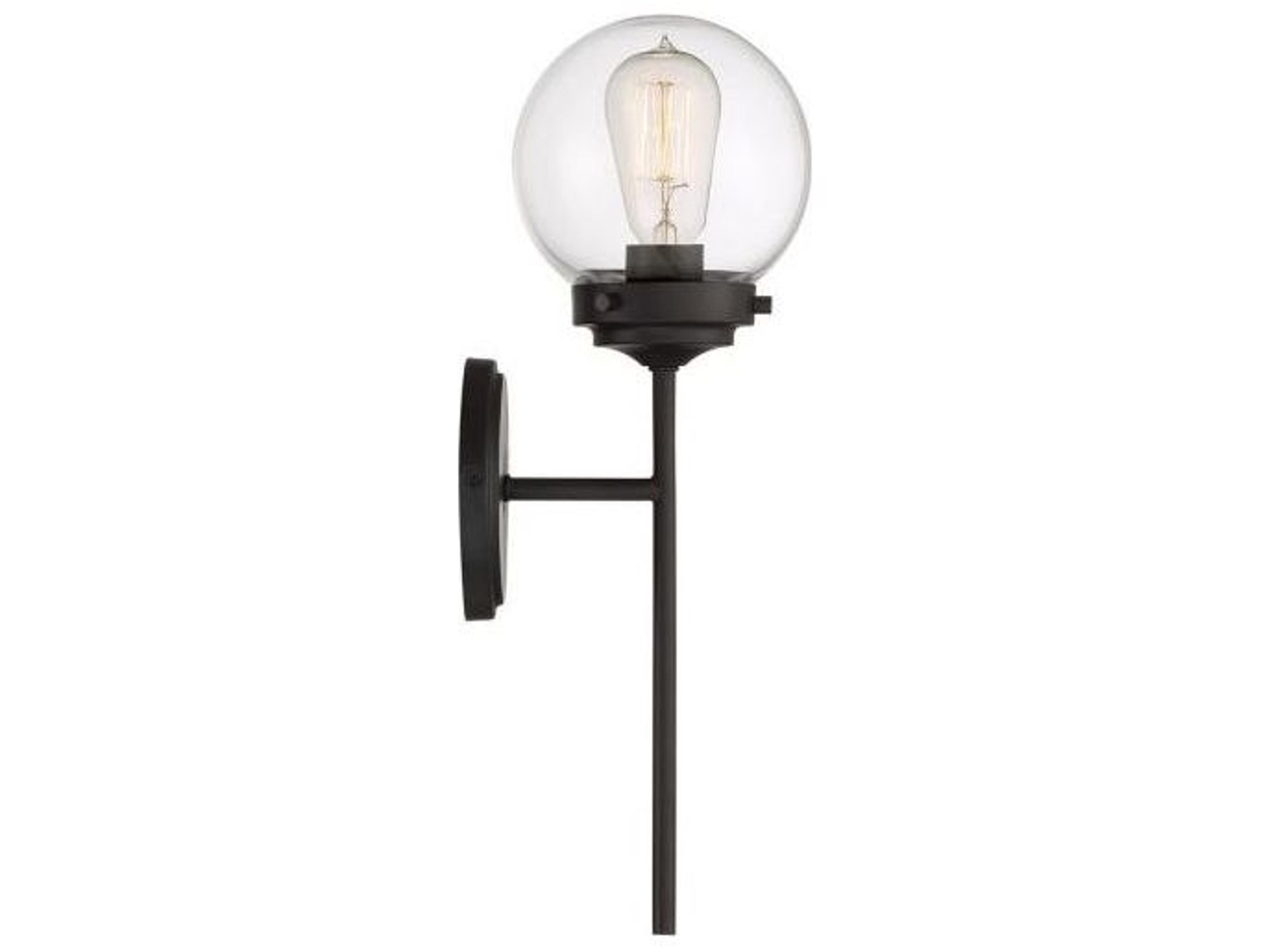 Savoy House Meridian 1-Light Oil Rubbed Bronze Glass Wall Sconce