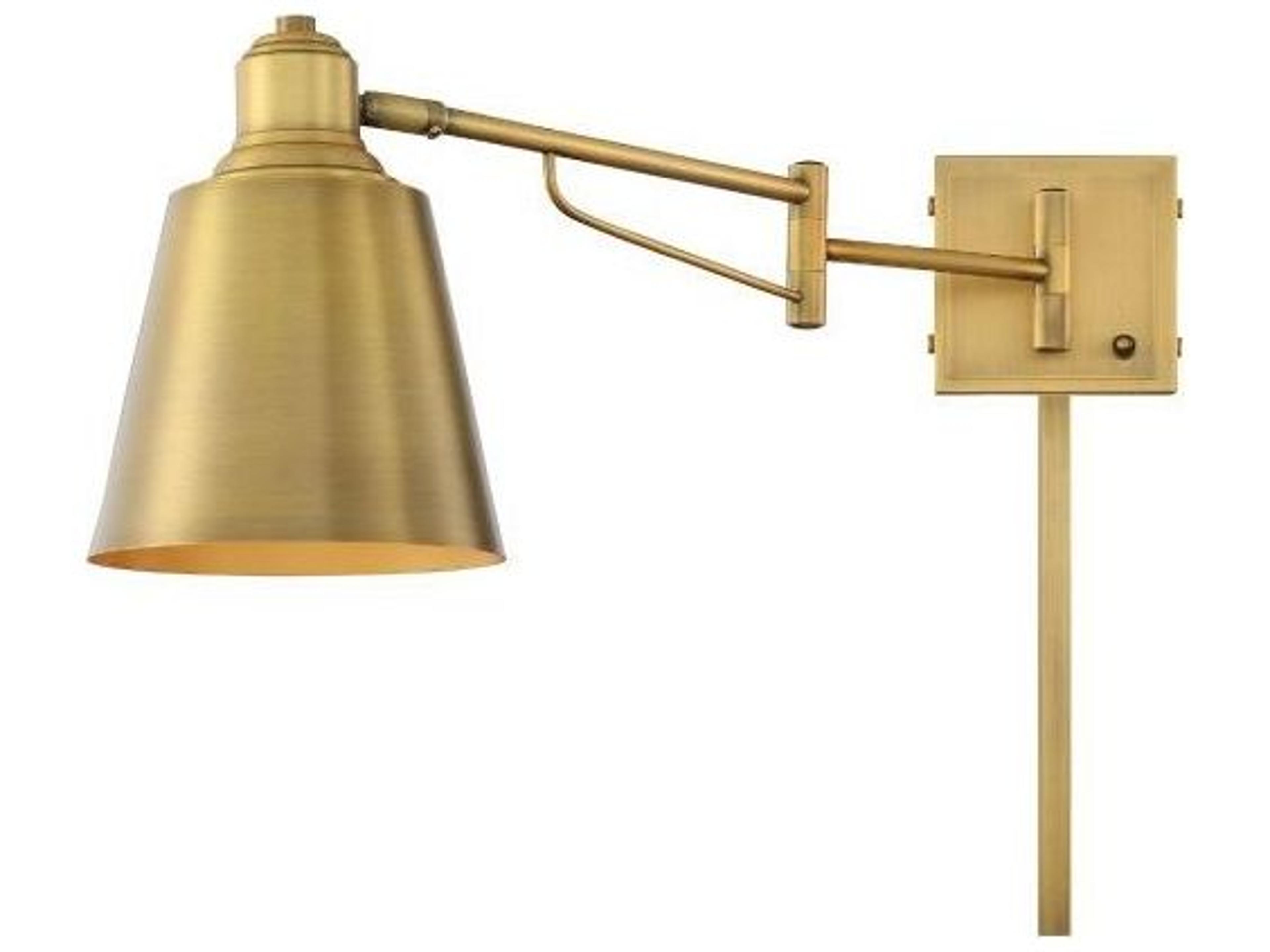 Savoy House Meridian 1-Light Natural Brass Wall Sconce