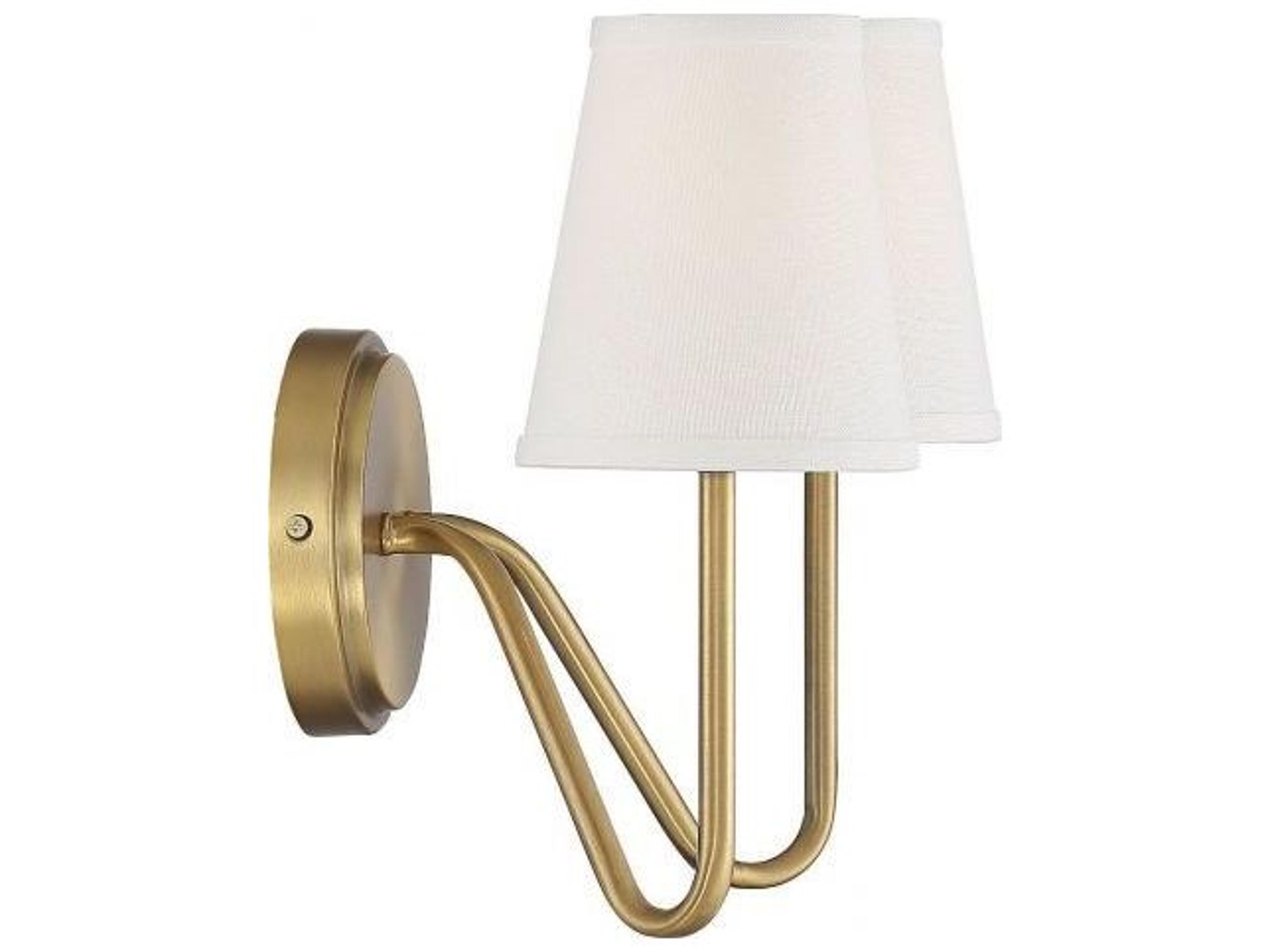 Savoy House Meridian 2-Light Natural Brass Vanity Light