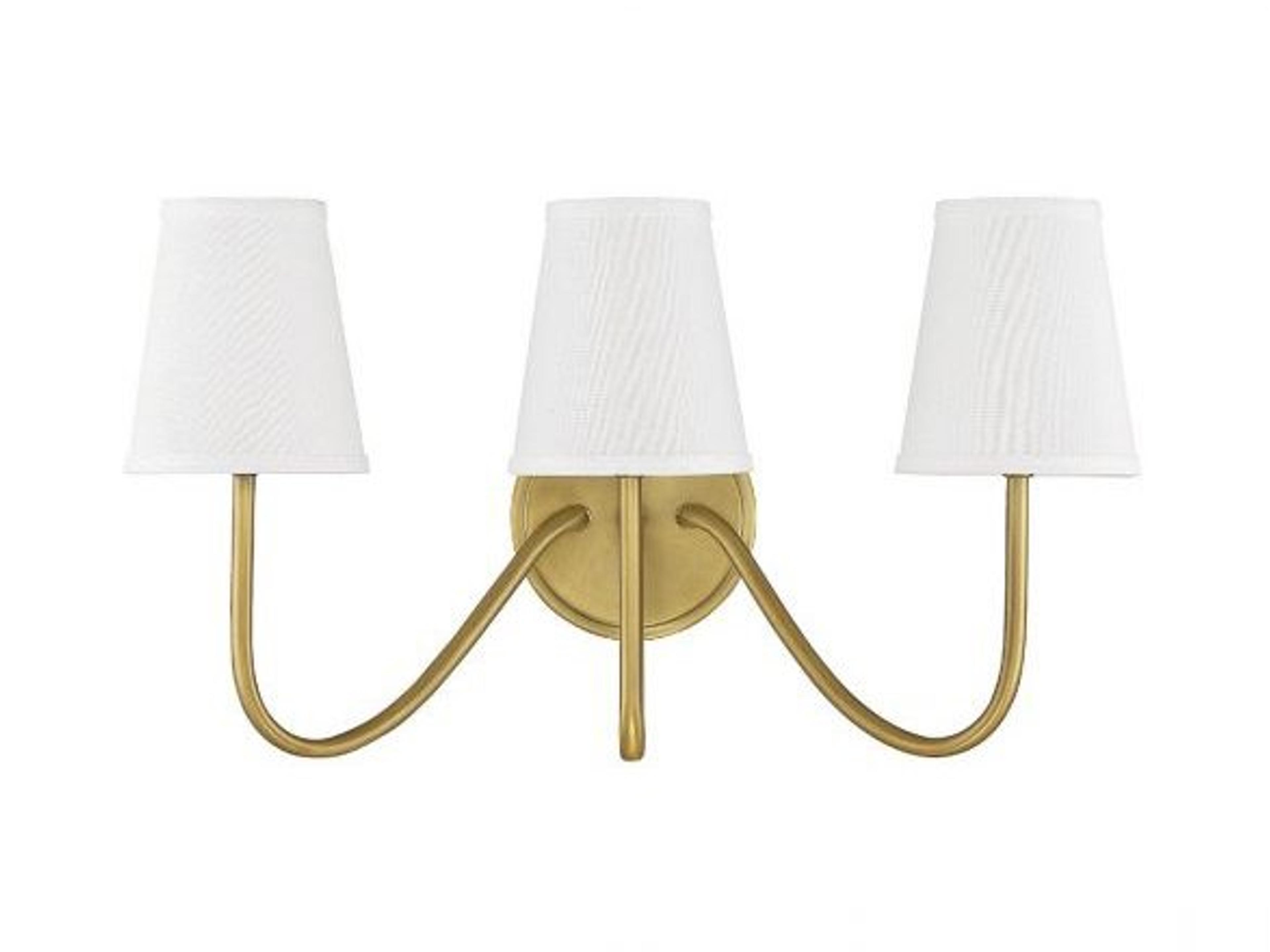 Savoy House Meridian 3-Light Natural Brass Vanity Light