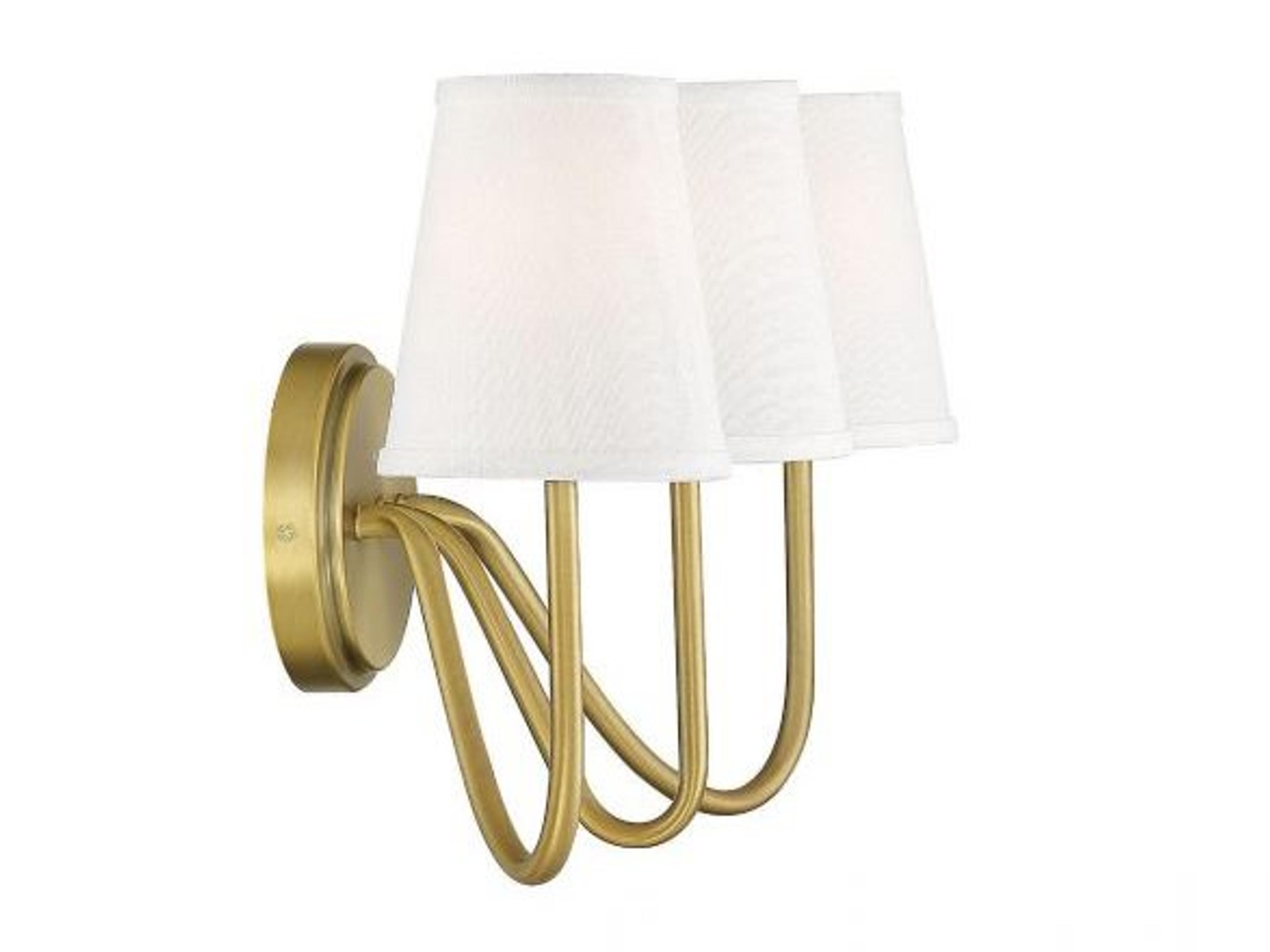 Savoy House Meridian 3-Light Natural Brass Vanity Light