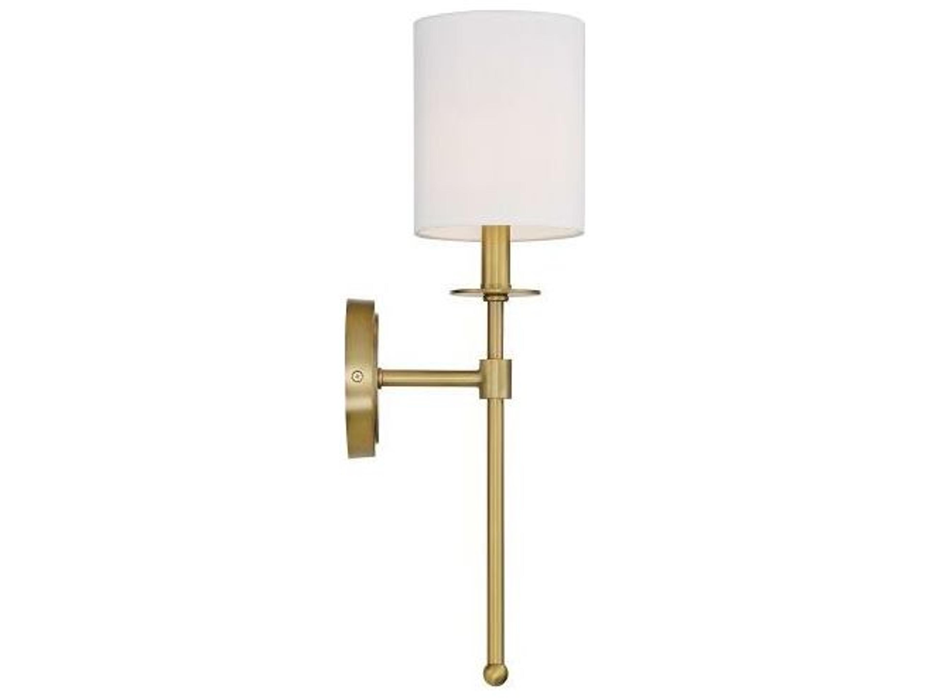 Savoy House Meridian 1-Light Natural Brass Glass Wall Sconce