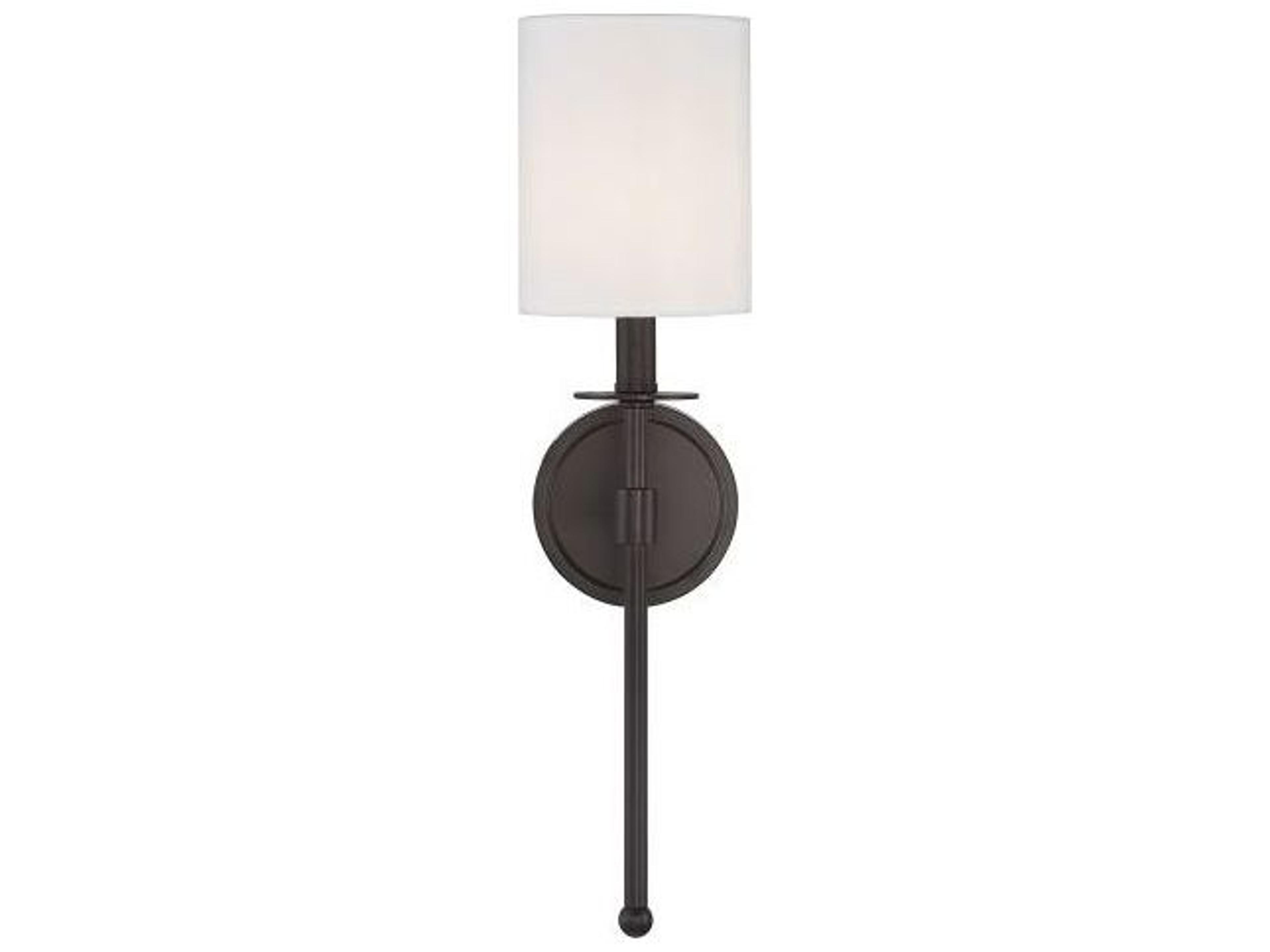 Savoy House Meridian 1-Light Oil Rubbed Bronze Glass Wall Sconce