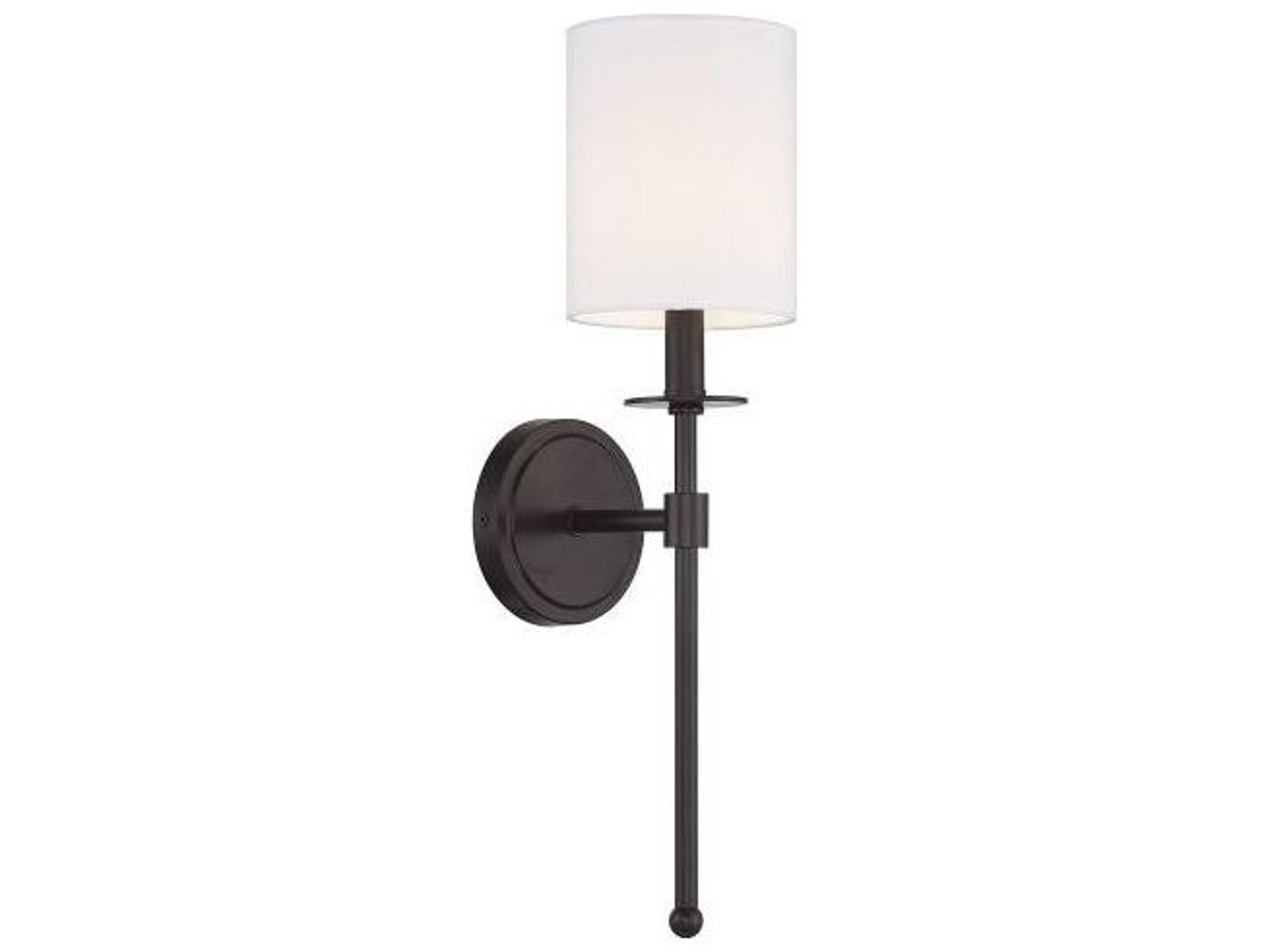 Savoy House Meridian 1-Light Oil Rubbed Bronze Glass Wall Sconce