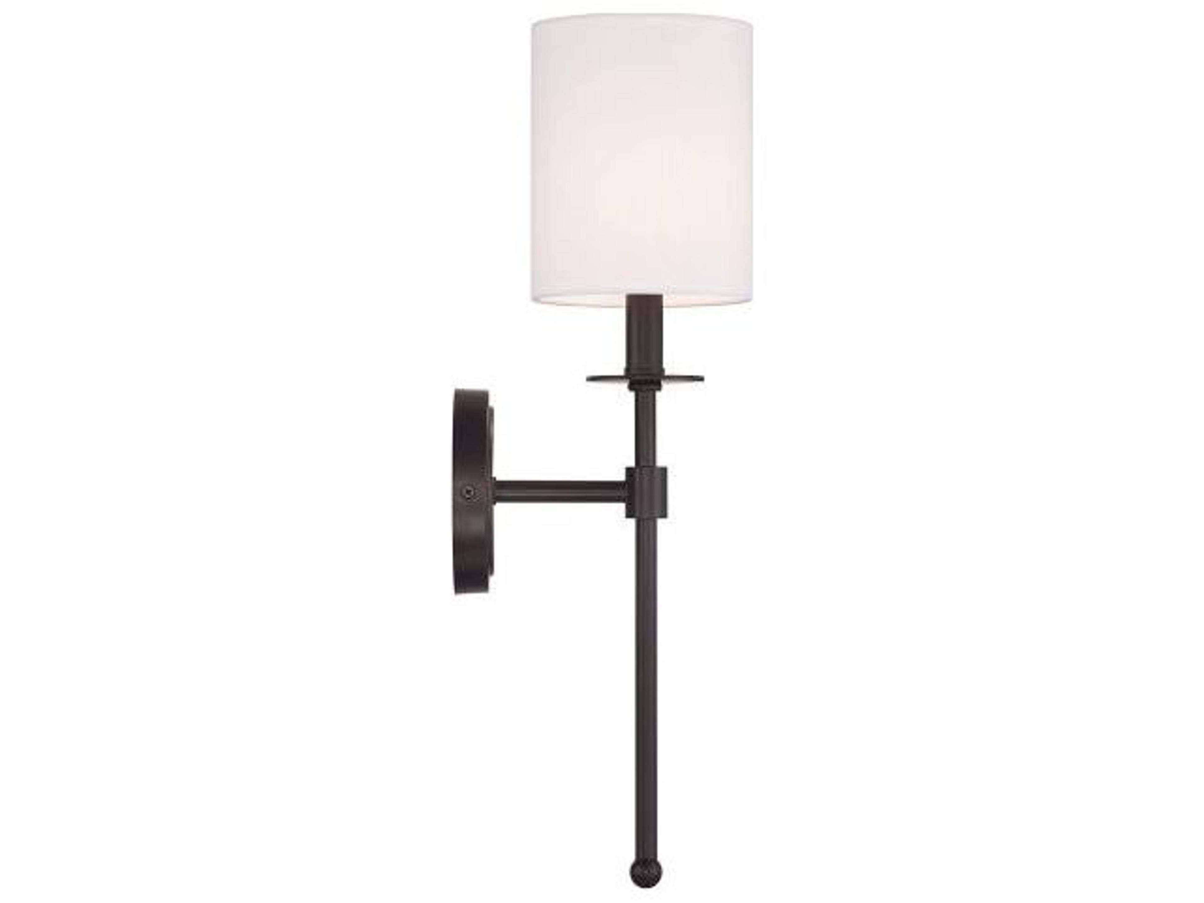 Savoy House Meridian 1-Light Oil Rubbed Bronze Glass Wall Sconce