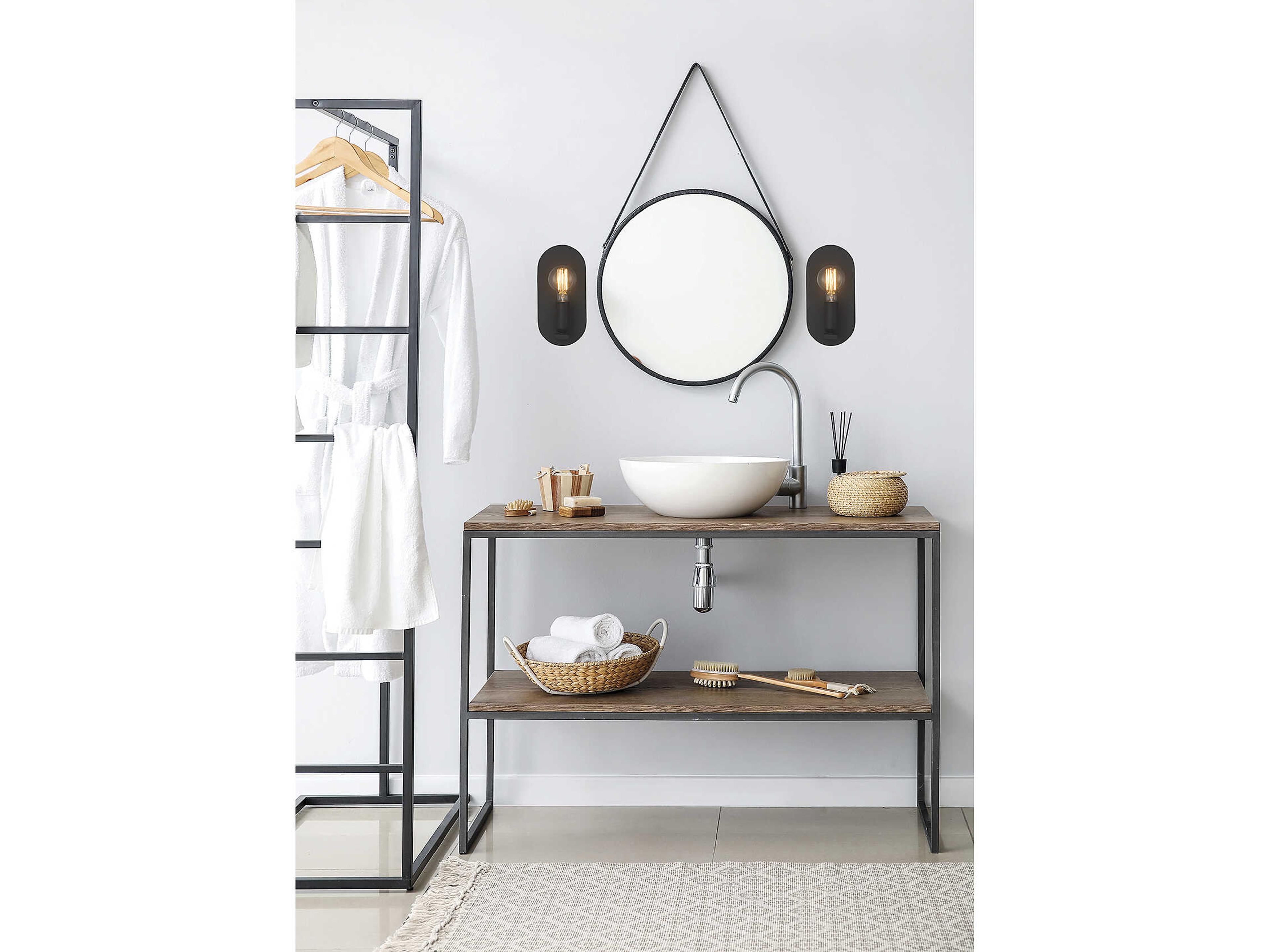 Savoy House Meridian 1-Light Matte Black Wall Sconce