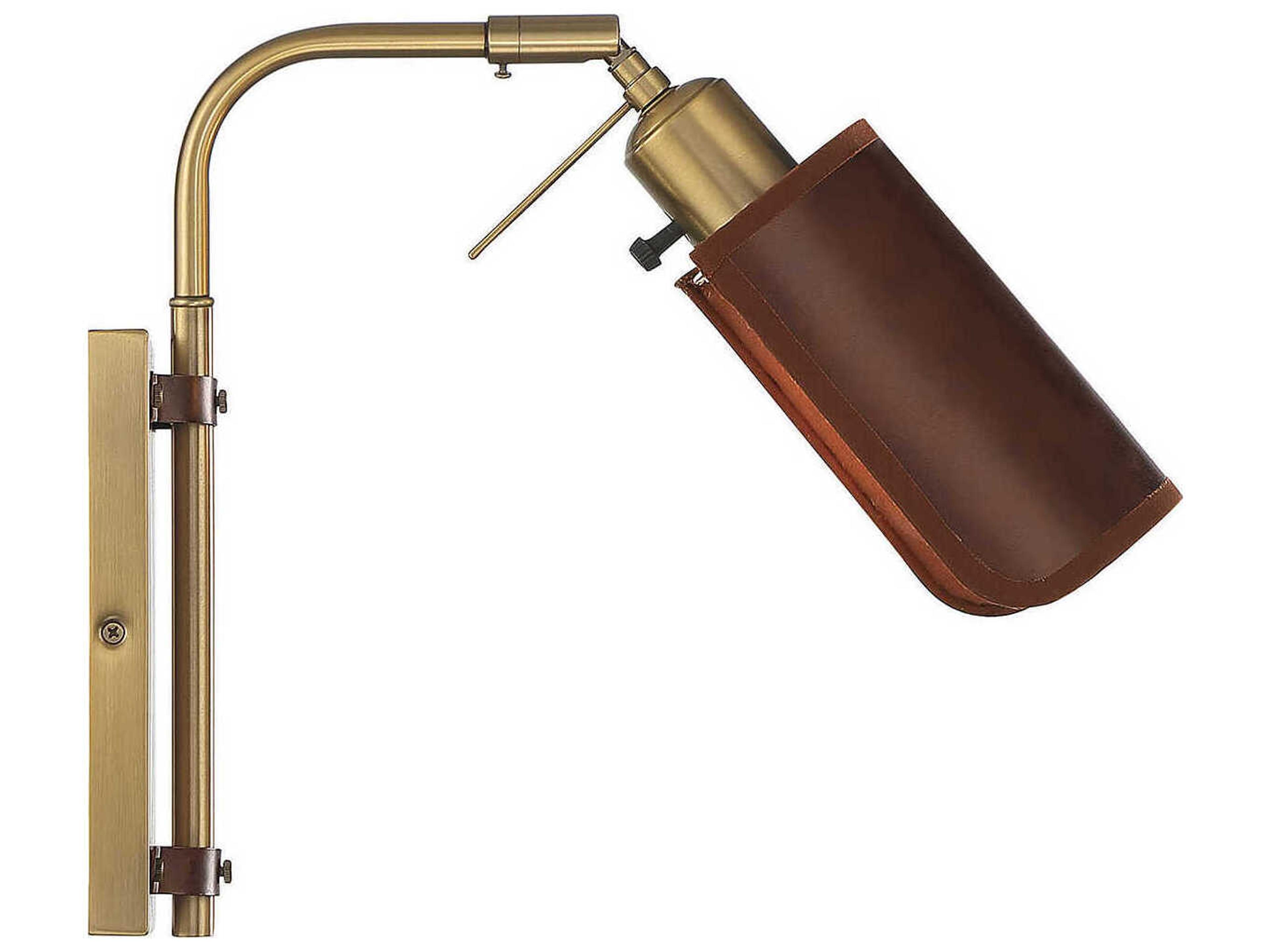 Meridian 1-Light Natural Brass Wall Sconce