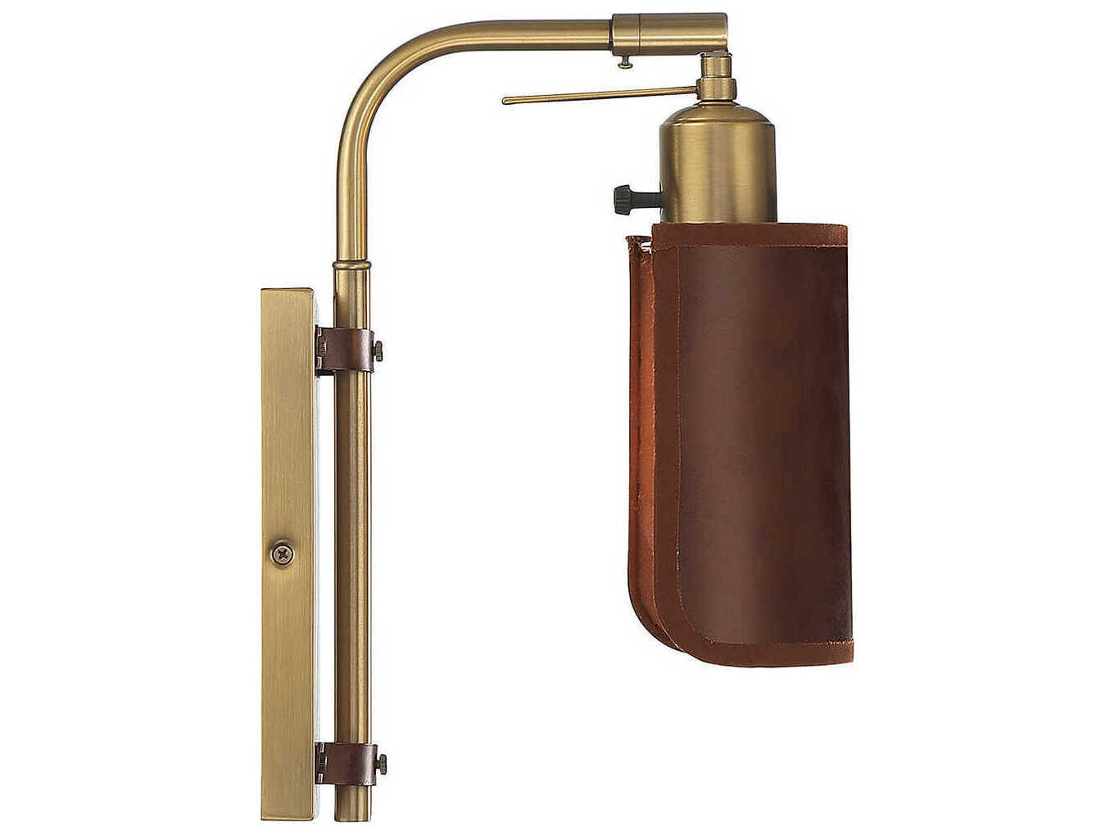 Savoy House Meridian 1-Light Natural Brass Wall Sconce