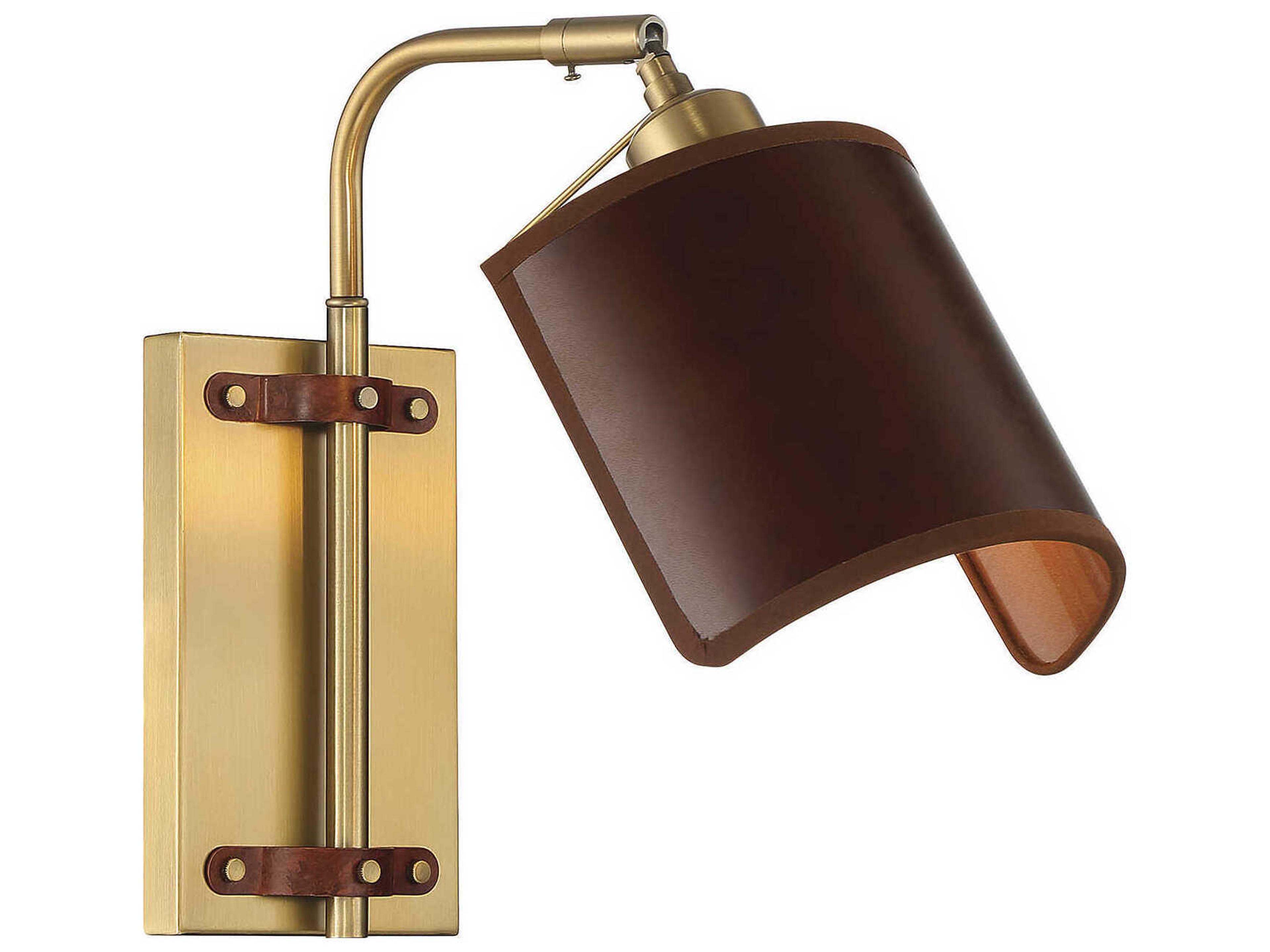 Savoy House Meridian 1-Light Natural Brass Wall Sconce