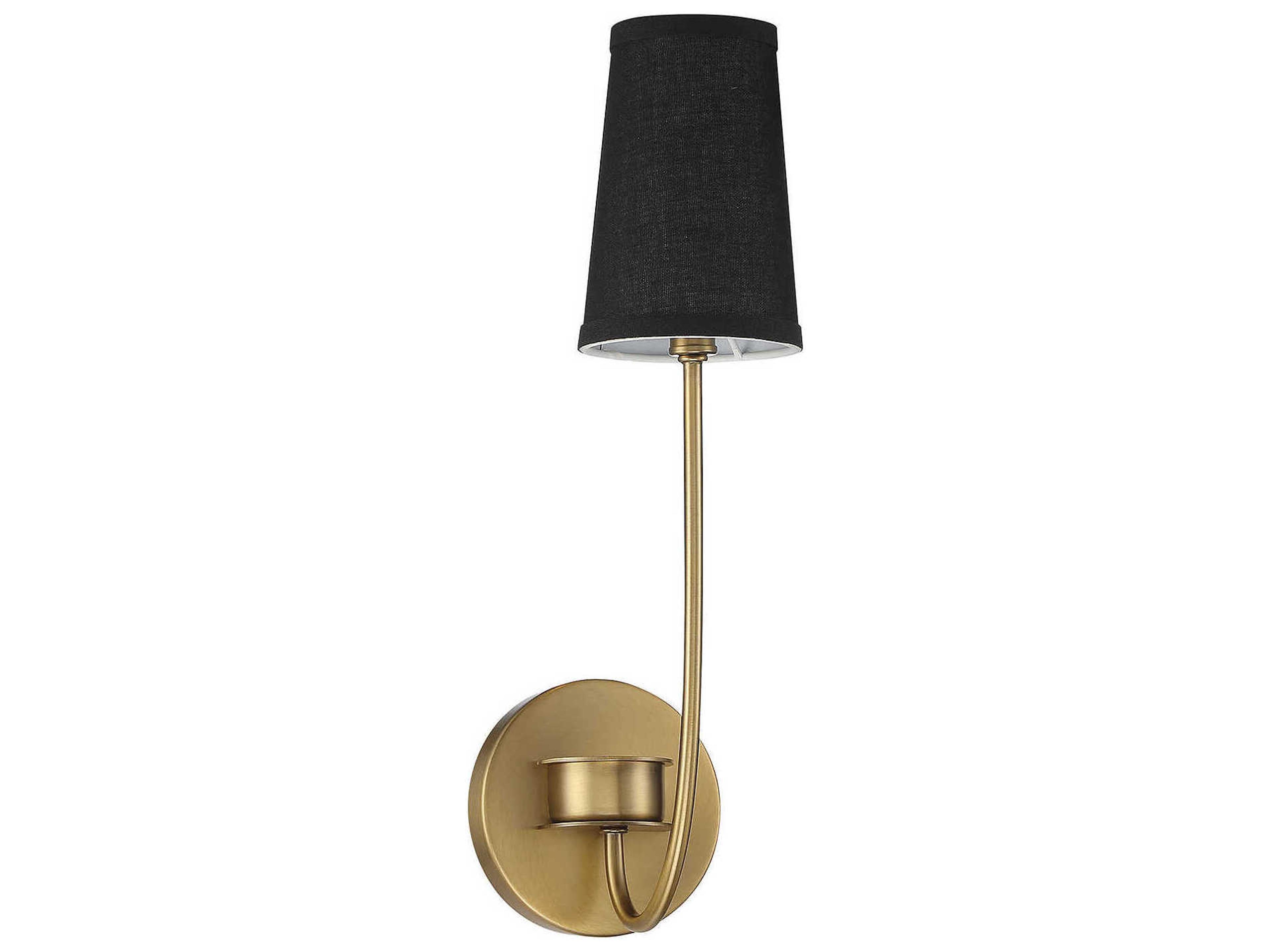 Savoy House Meridian 1-Light Natural Brass Wall Sconce