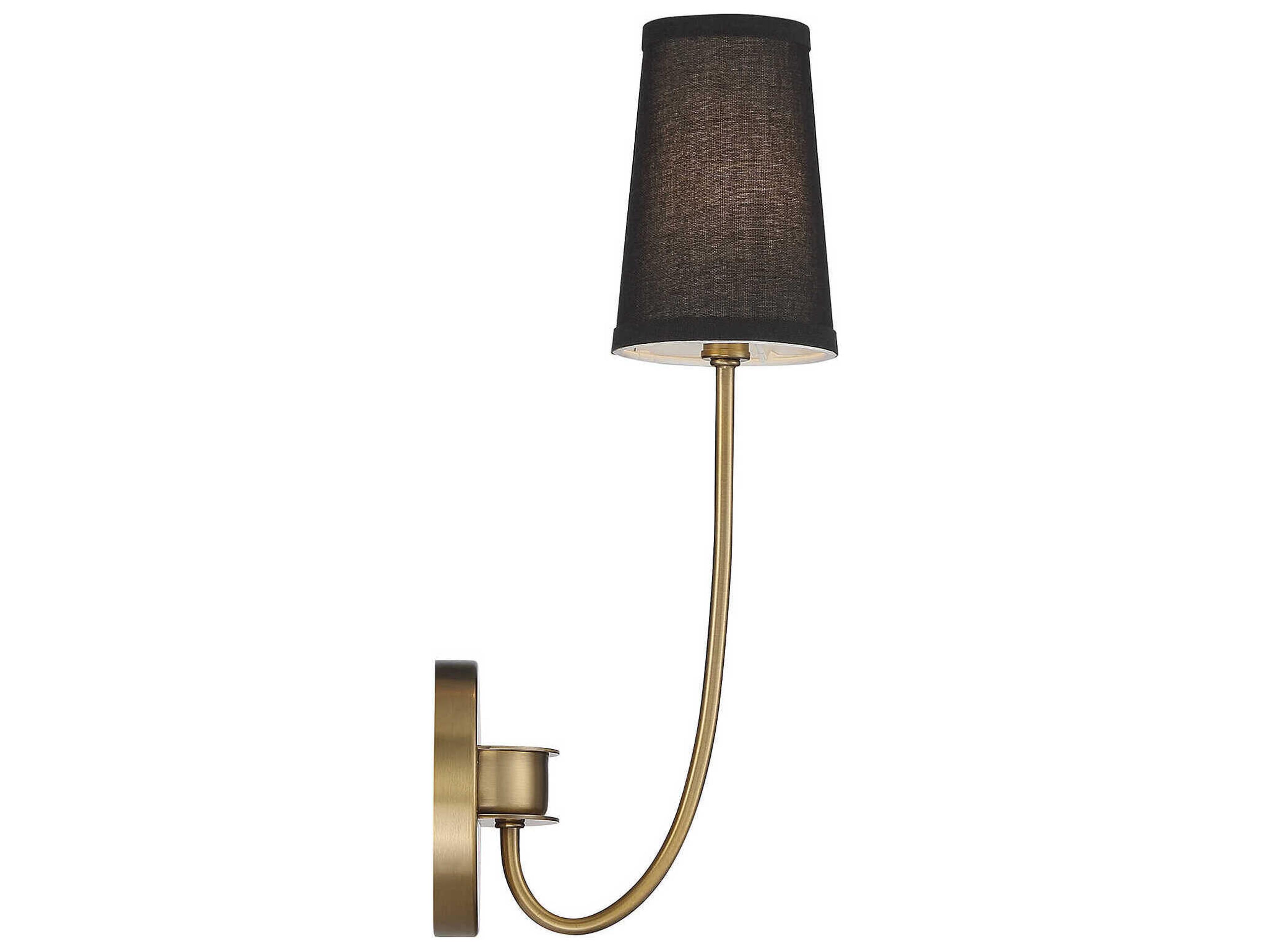 Savoy House Meridian 1-Light Natural Brass Wall Sconce