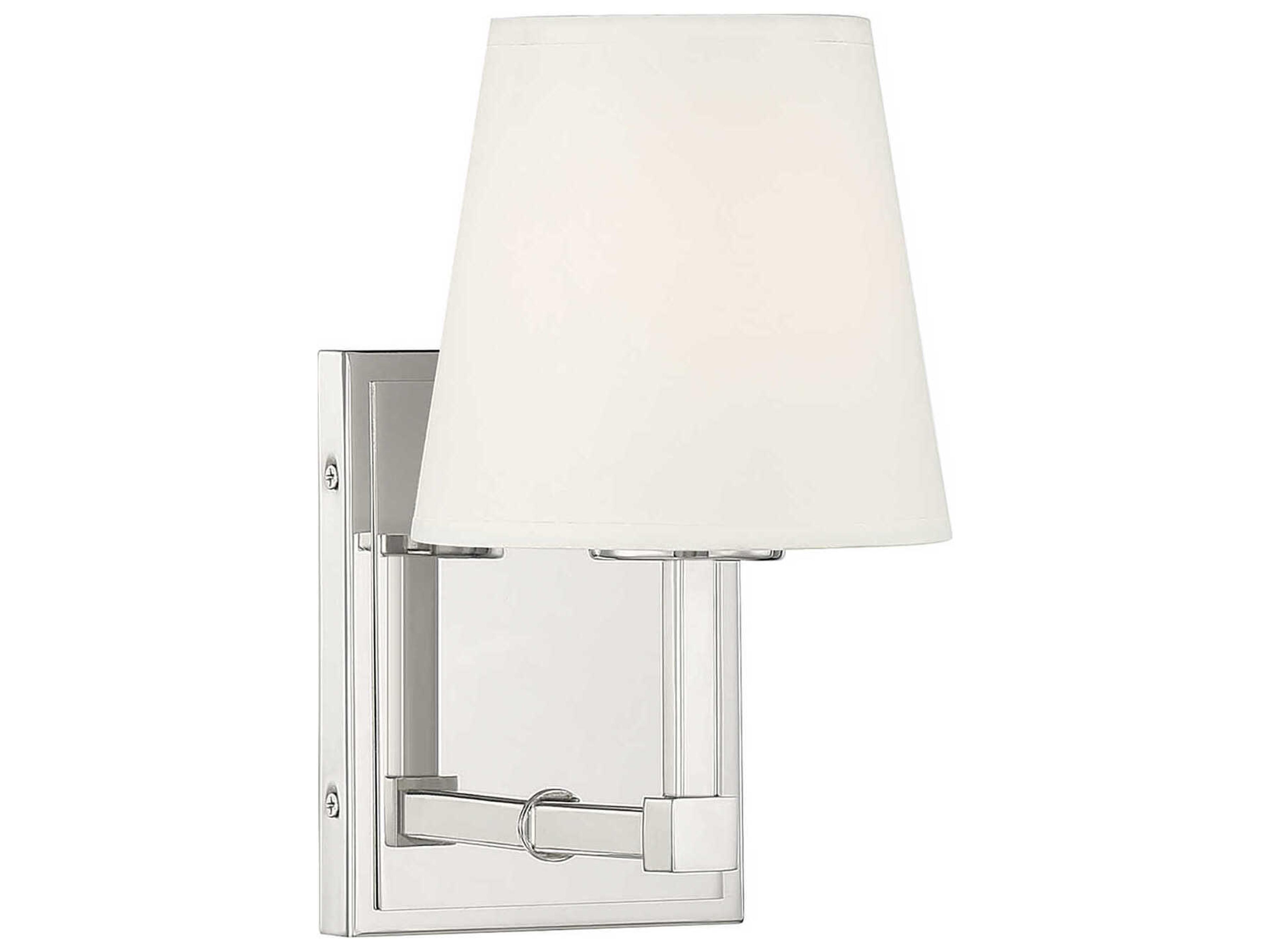 Meridian 1-Light Polished Nickel Wall Sconce