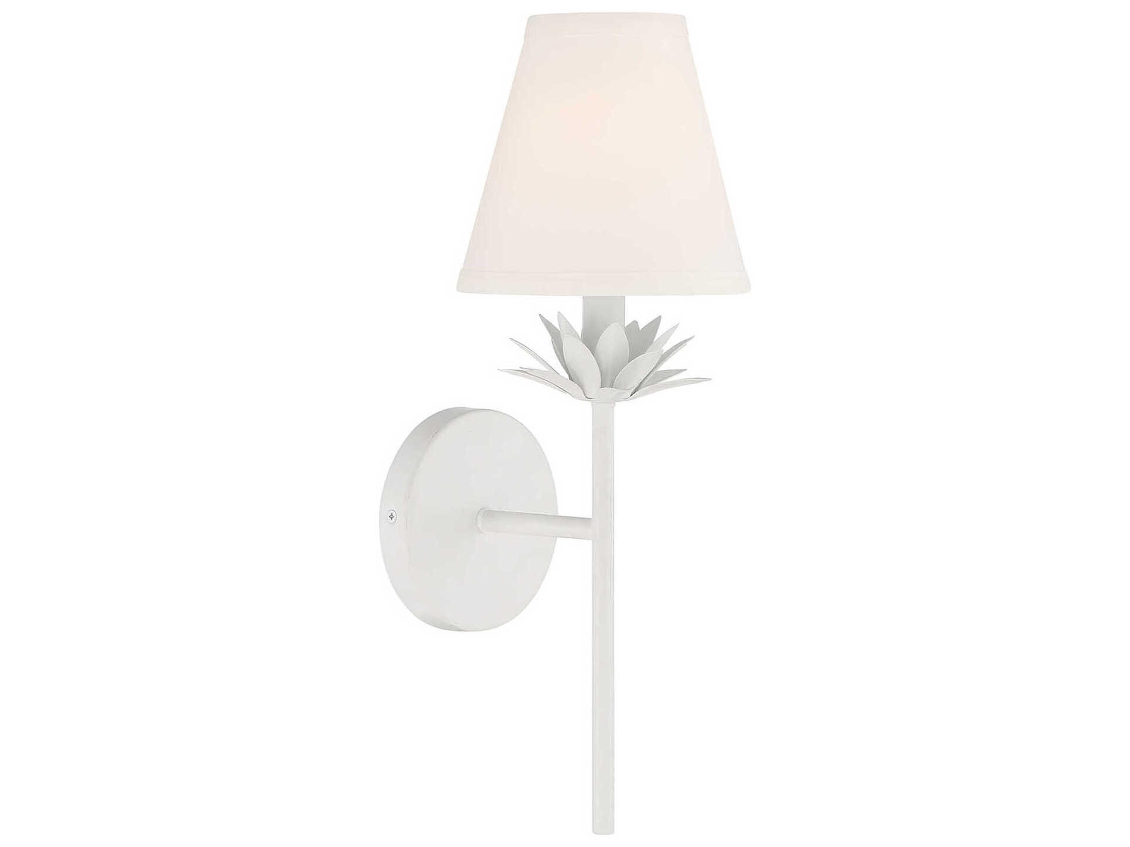 Meridian 1-Light White Wall Sconce