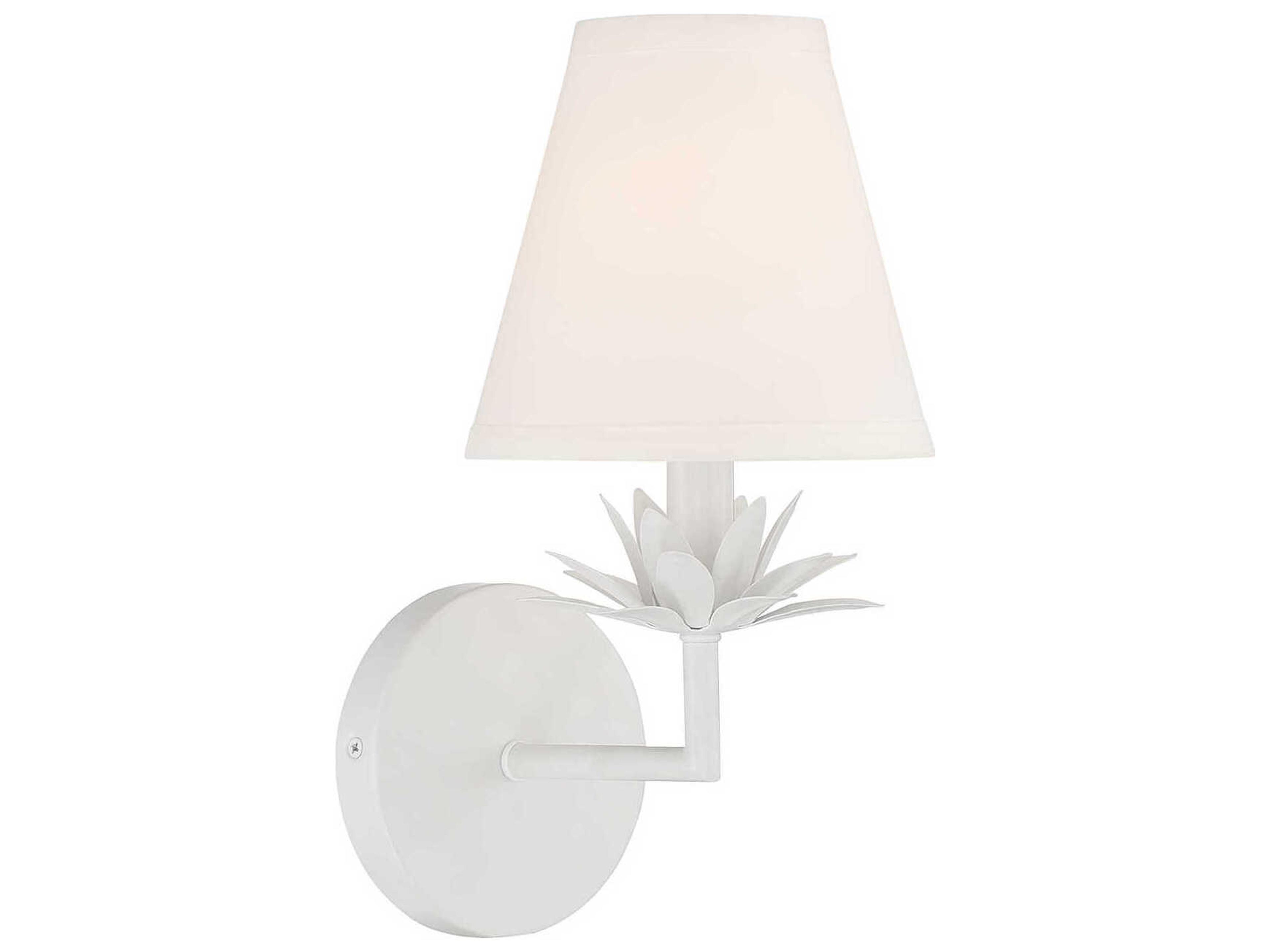 Meridian 1-Light White Wall Sconce