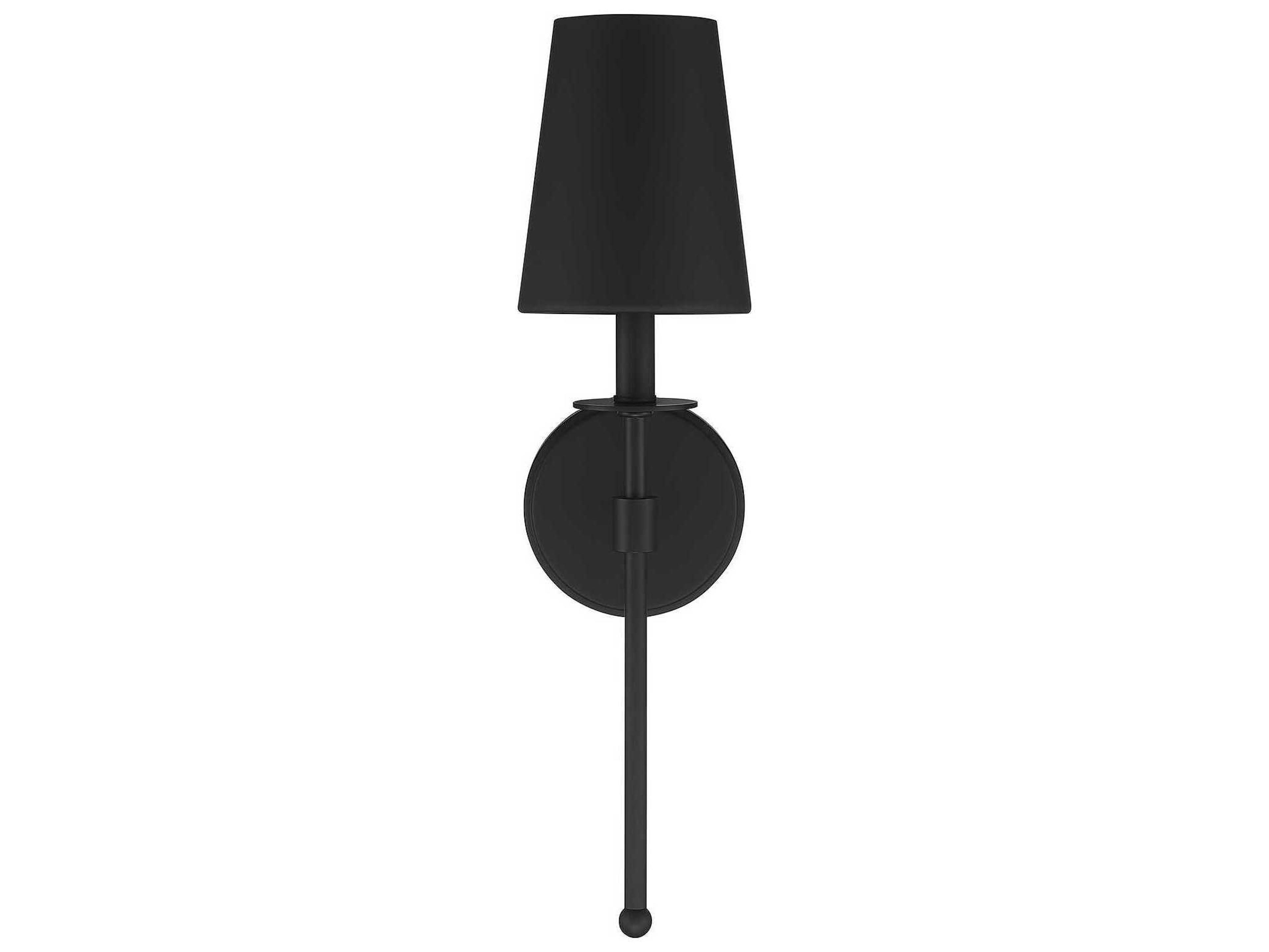 Savoy House Meridian 1-Light Matte Black Wall Sconce