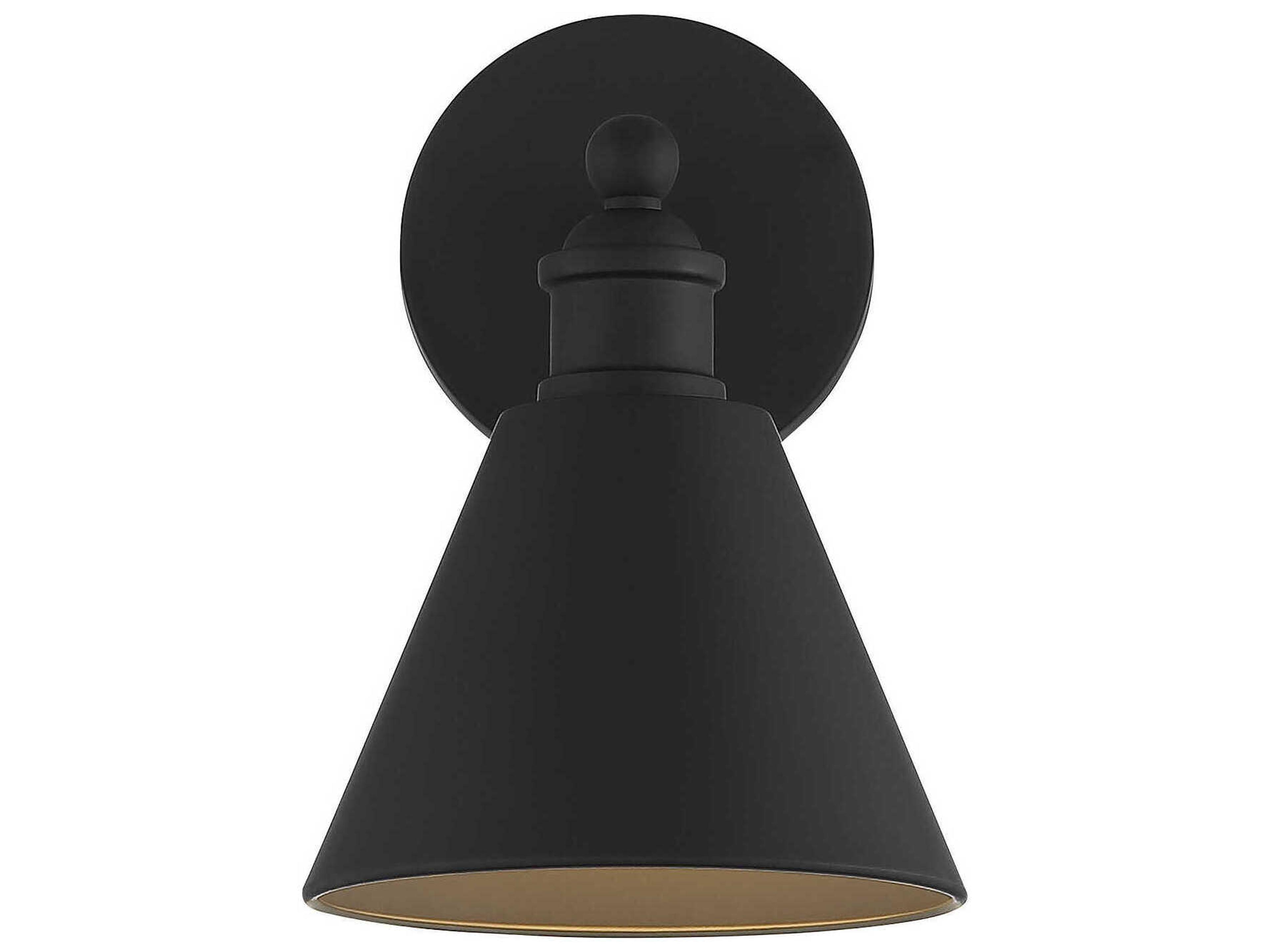 Savoy House Meridian 1-Light Matte Black Wall Sconce