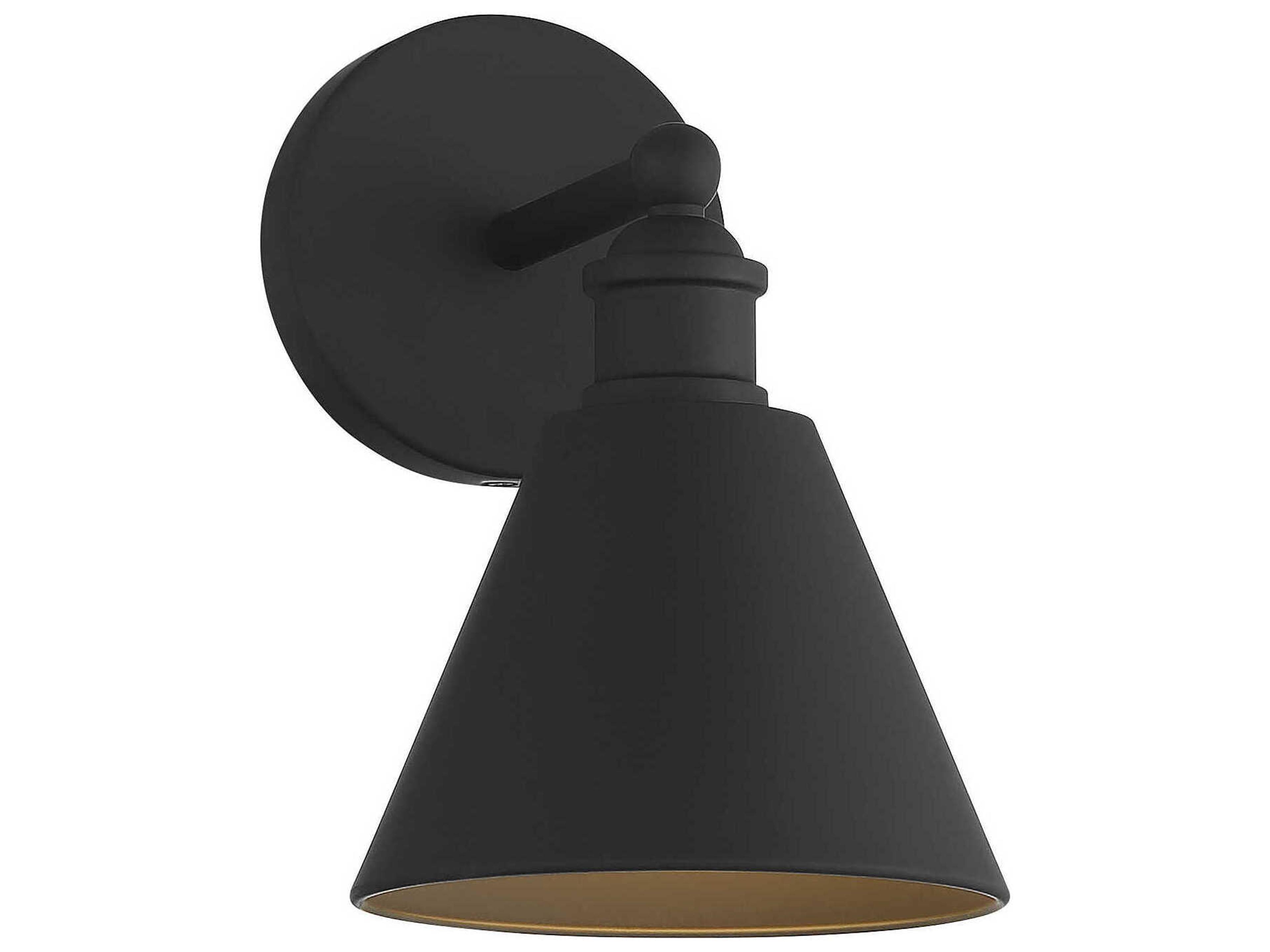 Savoy House Meridian 1-Light Matte Black Wall Sconce