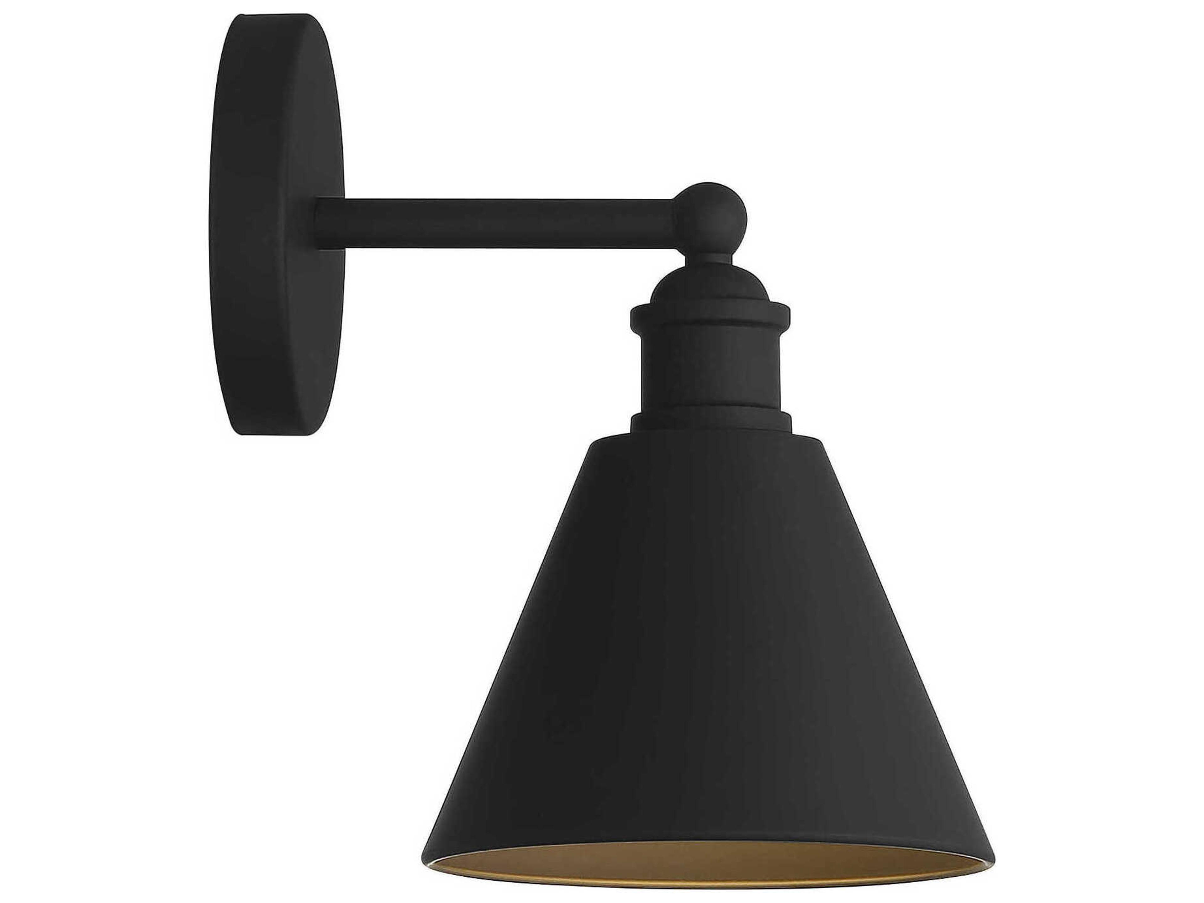 Savoy House Meridian 1-Light Matte Black Wall Sconce