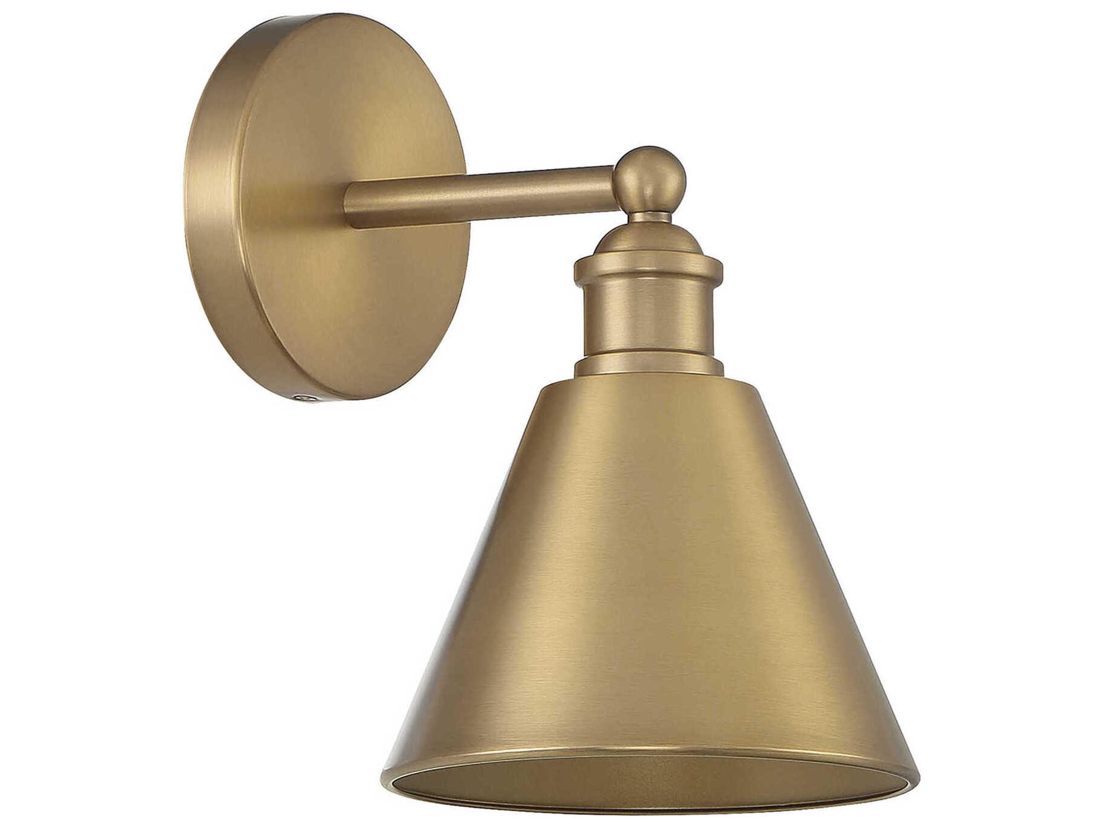 Savoy House Meridian 1-Light Natural Brass Wall Sconce