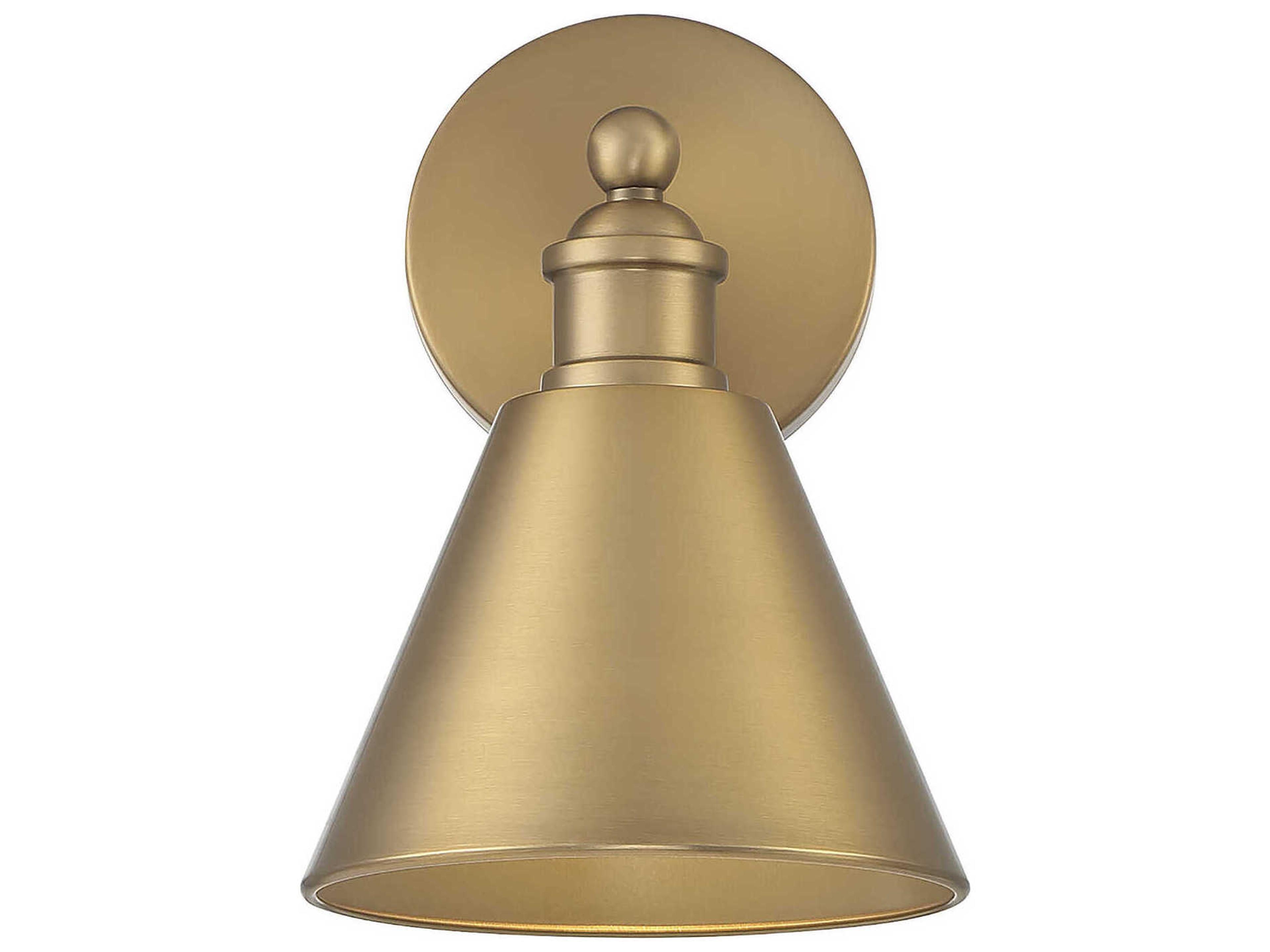 Savoy House Meridian 1-Light Natural Brass Wall Sconce