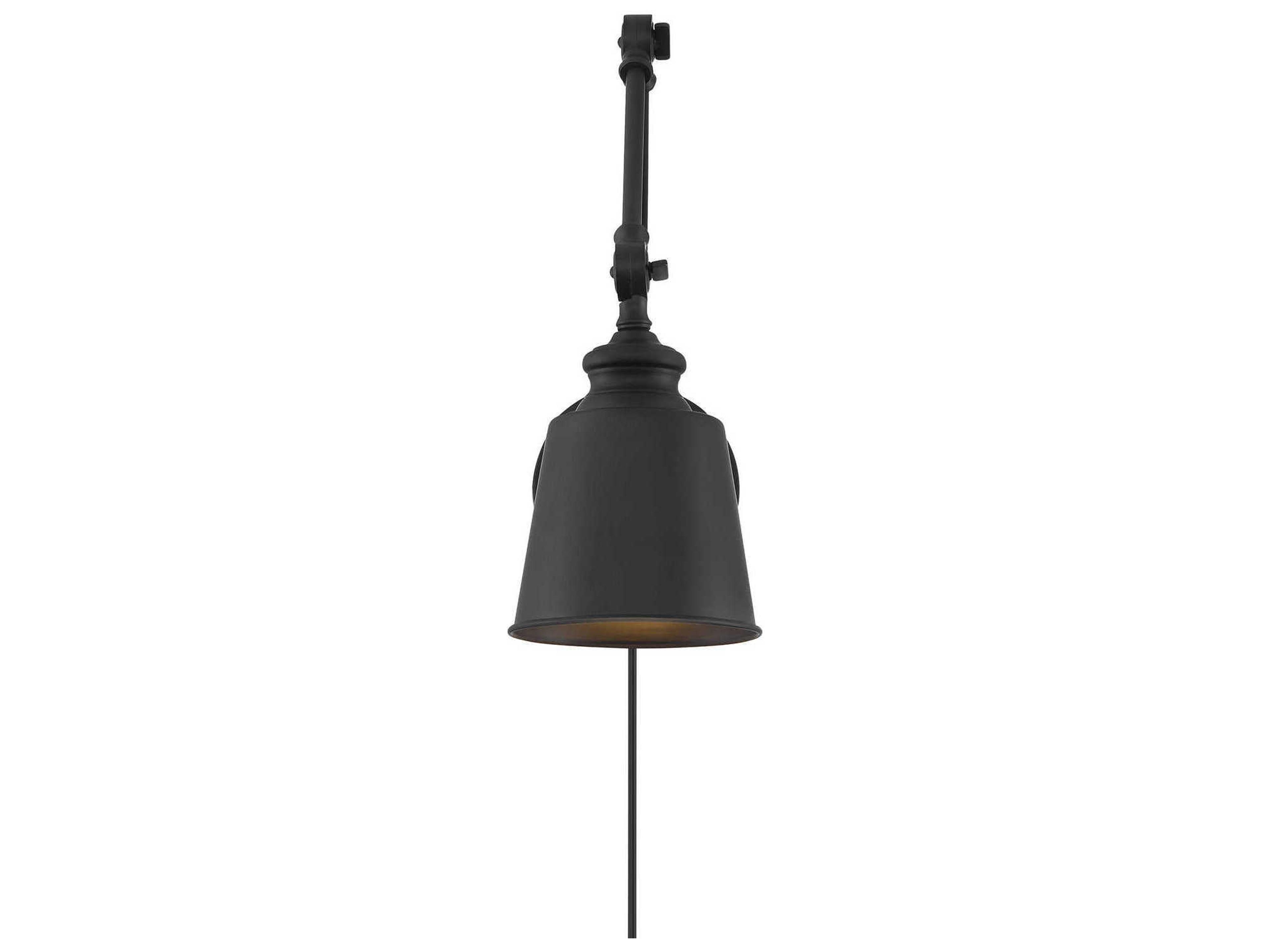 Savoy House Meridian 2-Light Matte Black Swing Wall Sconce