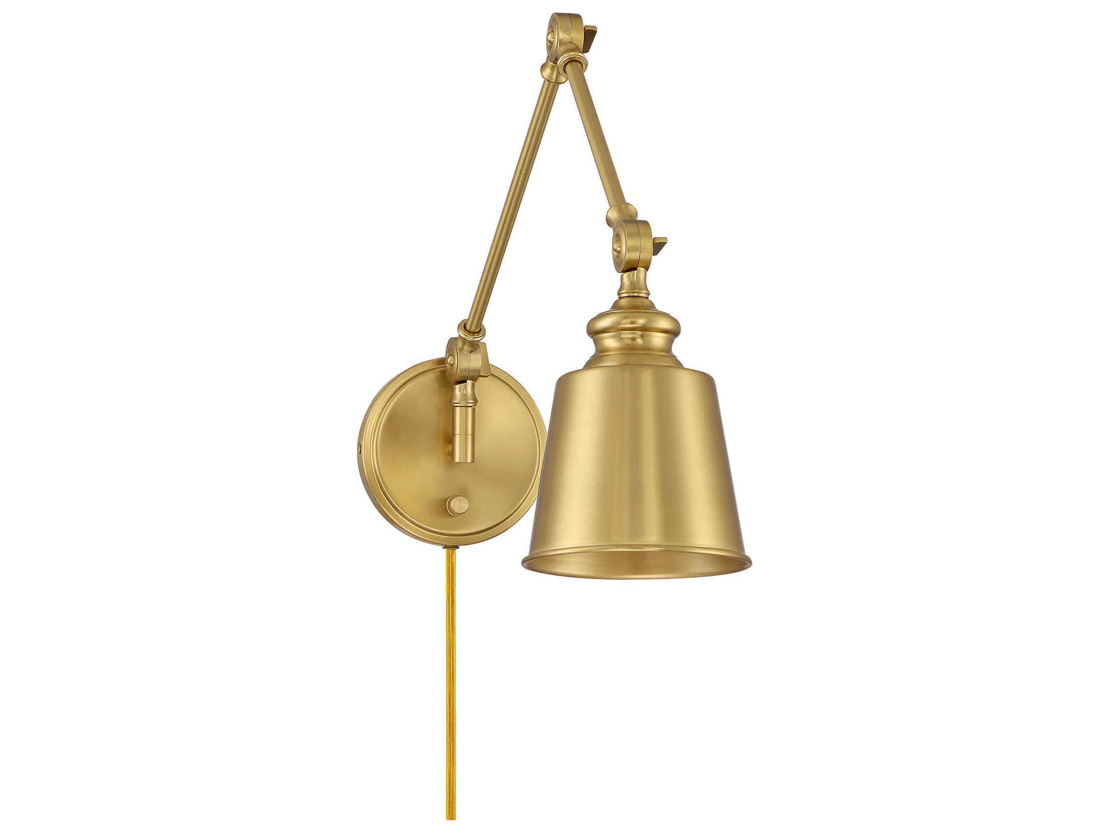 Savoy House Meridian 2-Light Natural Brass Swing Wall Sconce