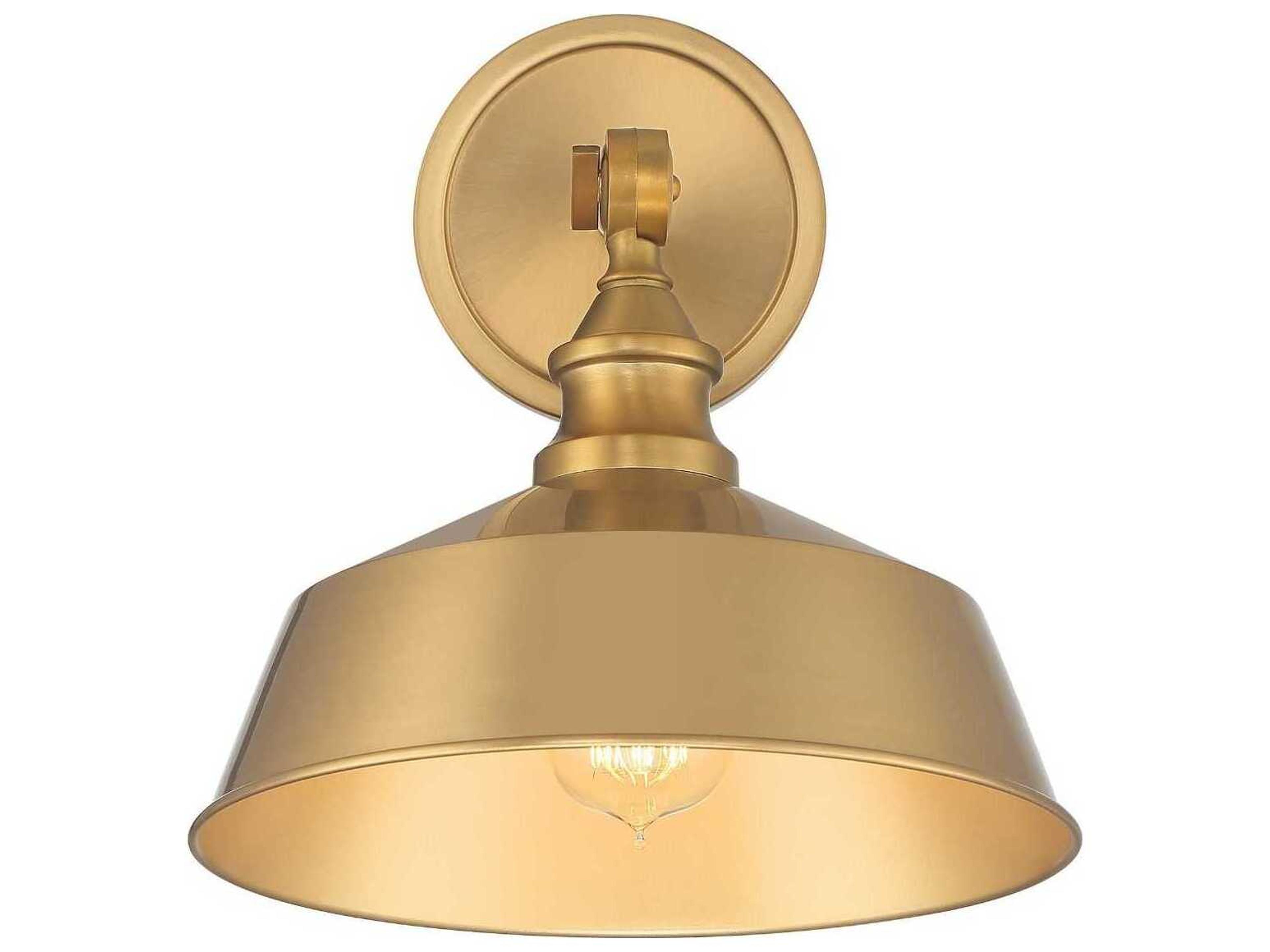 Savoy House Meridian 1-Light Natural Brass Wall Sconce