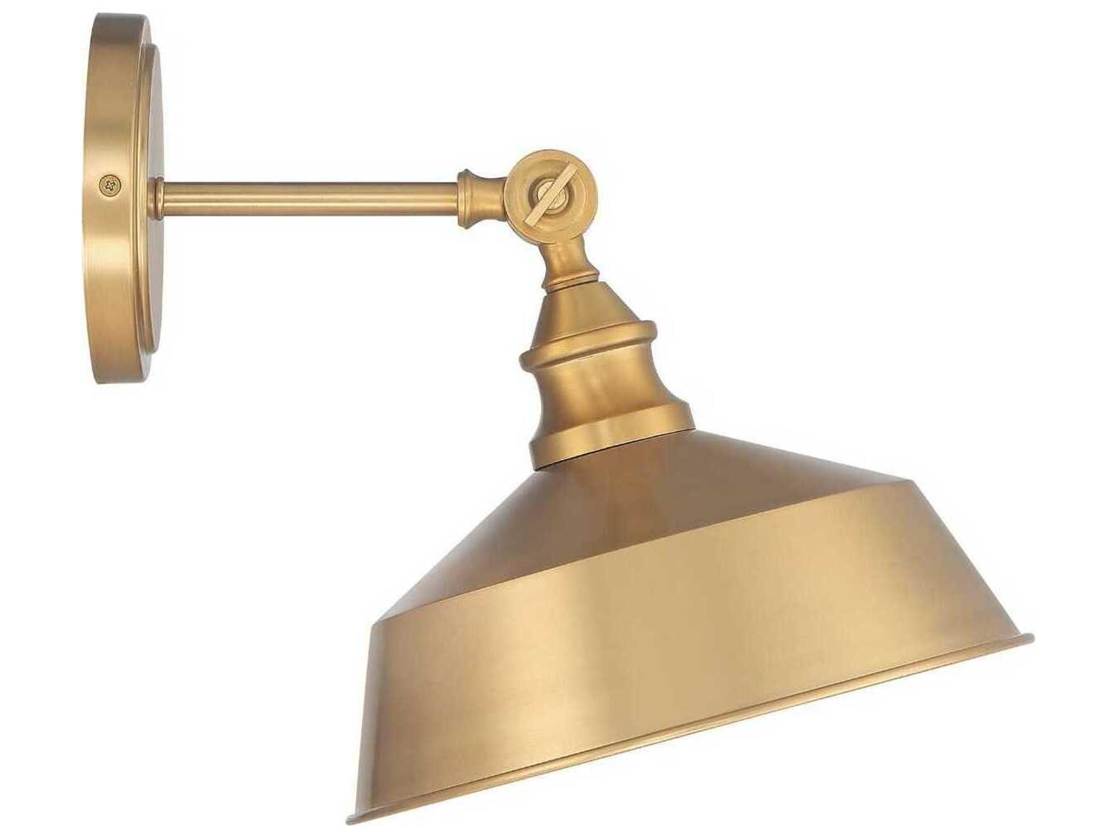 Savoy House Meridian 1-Light Natural Brass Wall Sconce